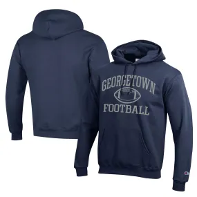 Champion  Georgetown Hoyas Navy Football Eco Powerblend Pullover Hoodie