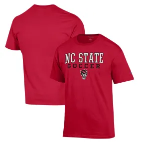 Champion NC State Wolfpack Red Soccer Stack Logo T-Shirt