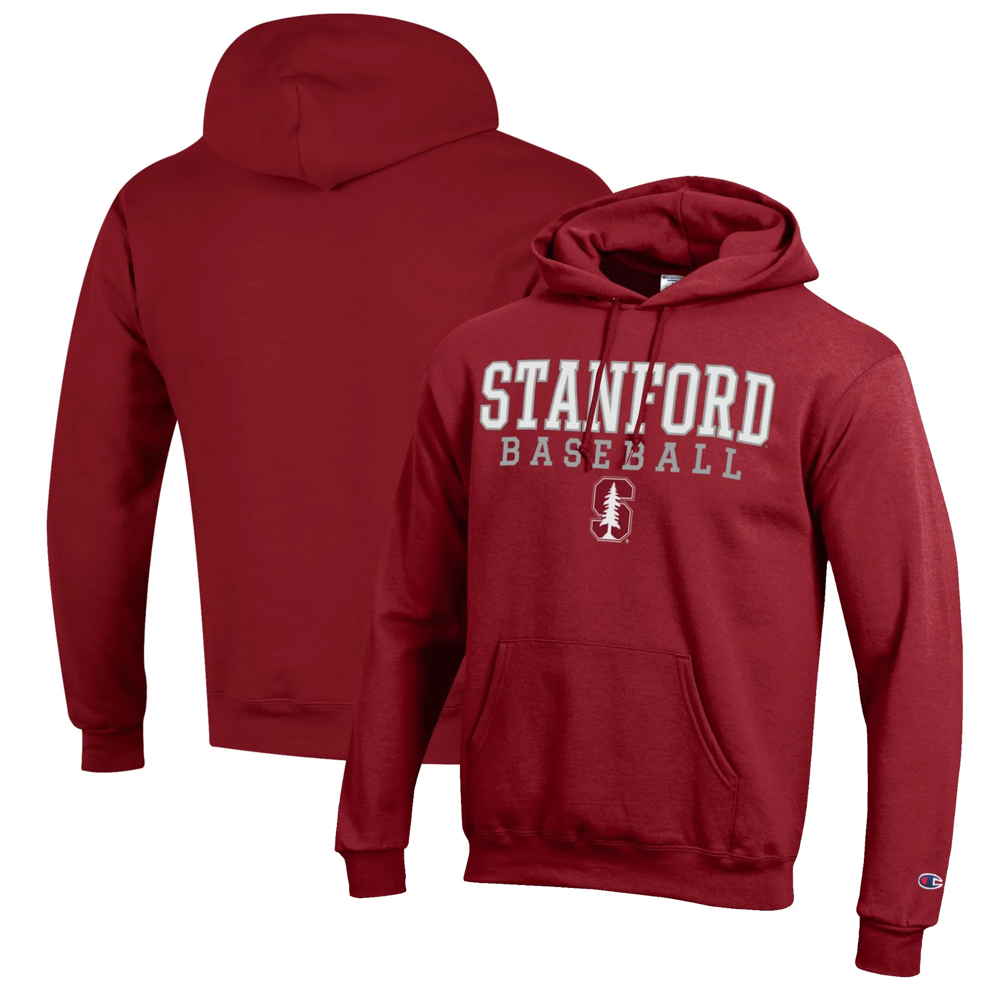 Champion Stanford Cardinal Cardinal Baseball Stack Pullover Hoodie