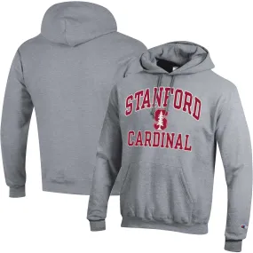 Champion Stanford Cardinal Heather Gray High Motor Pullover Hoodie