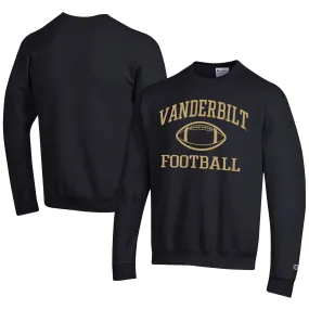 Champion  Vanderbilt Commodores Black Football Powerblend Pullover Sweatshirt