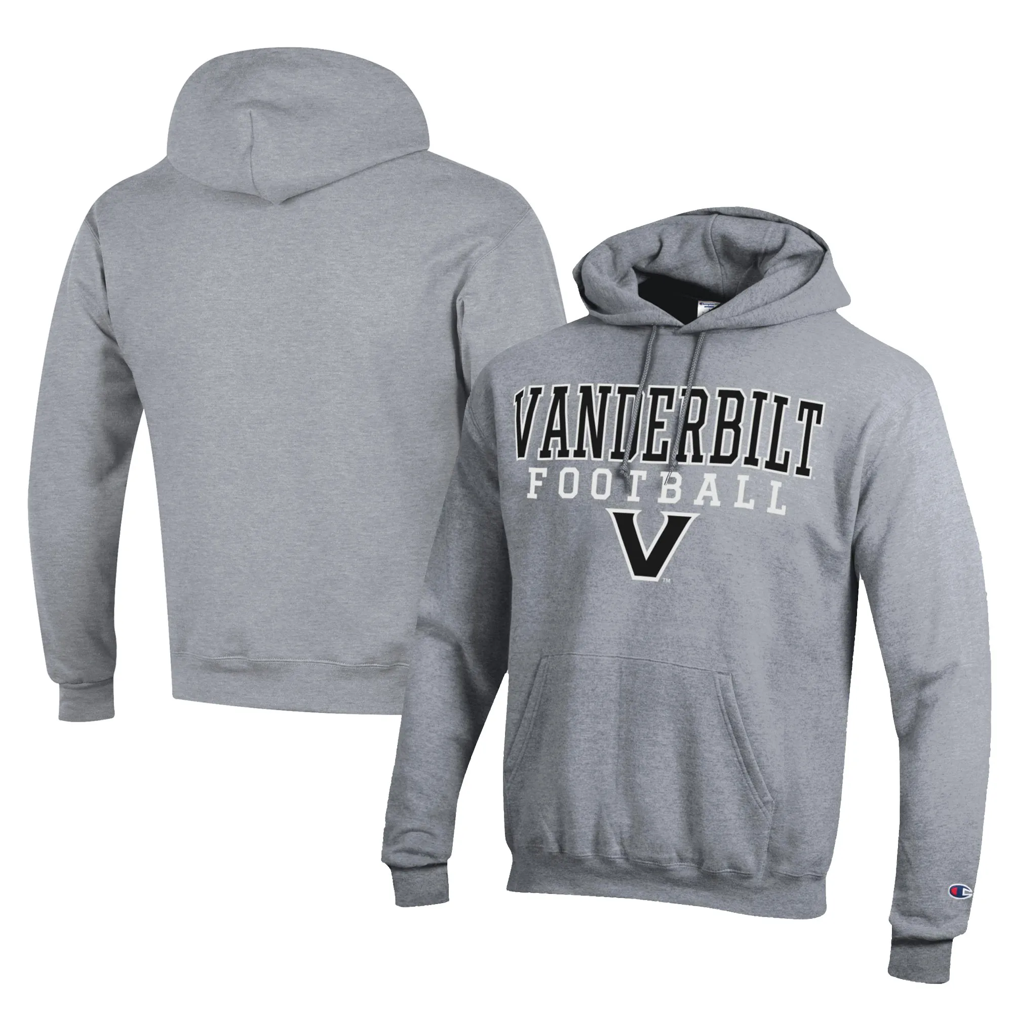 Champion  Vanderbilt Commodores Gray Football Eco Powerblend Pullover Hoodie