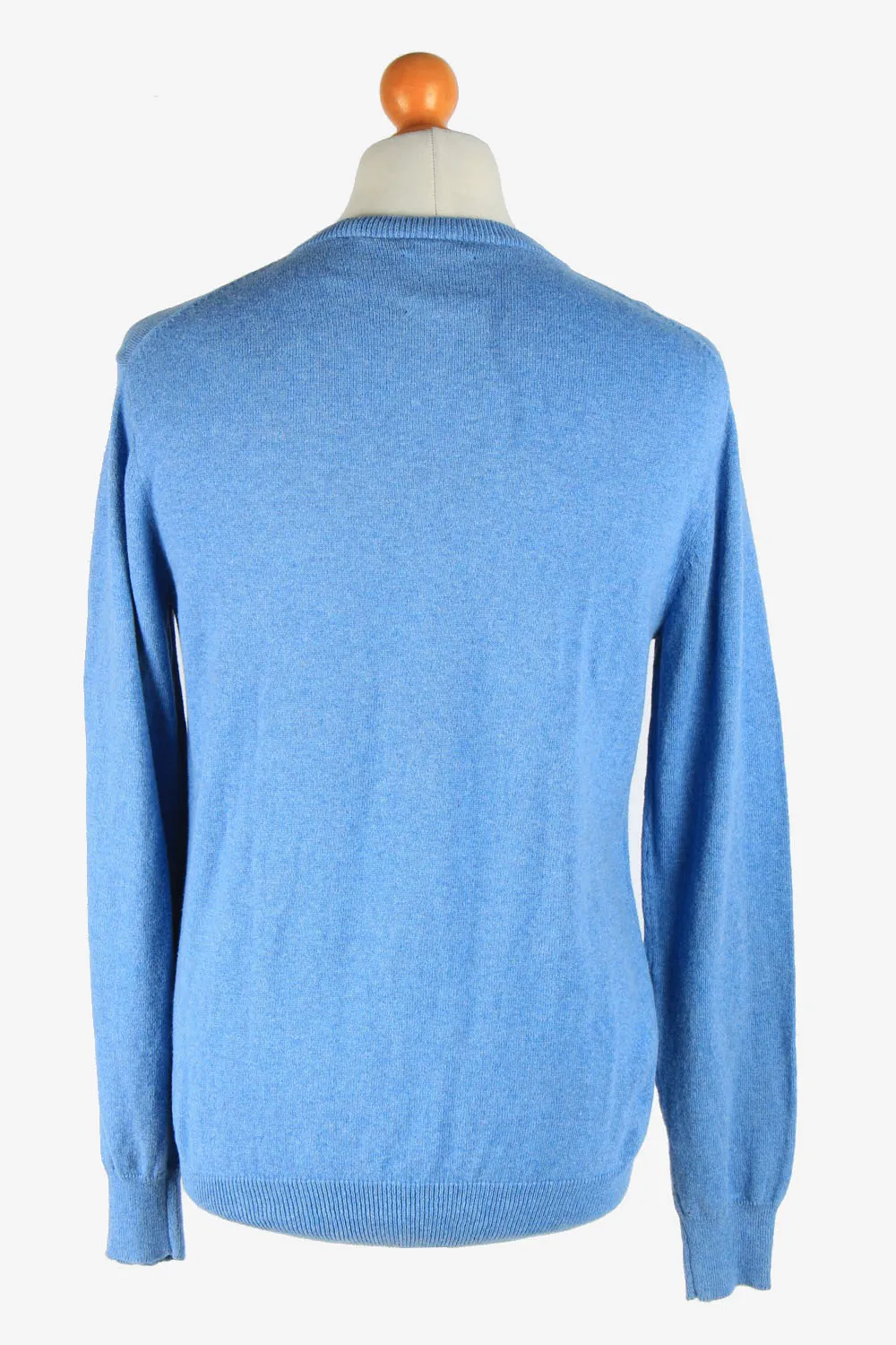 Chaps V Neck Jumper Pullover 90s Light Blue M - Pepper Tree London