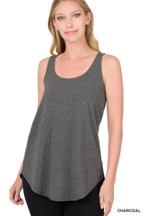 CHARCOAL RELAXED FIT TANK