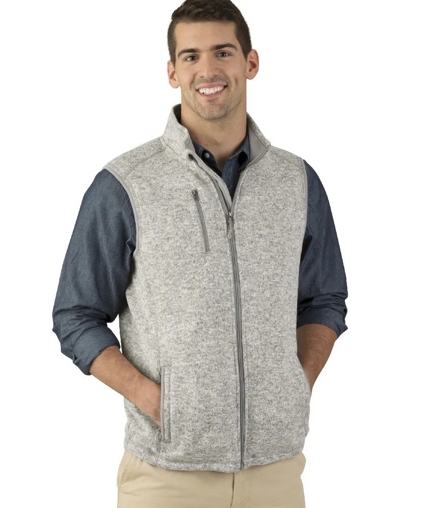 Charles River Men's Heathered Fleece Vest #9722
