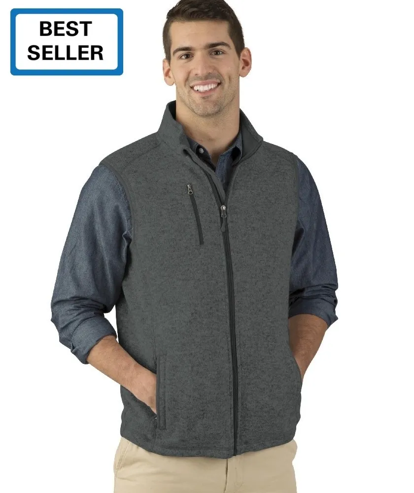 Charles River Men's Heathered Fleece Vest #9722