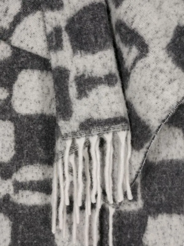 Chess Wool Scarf - White Black Chess