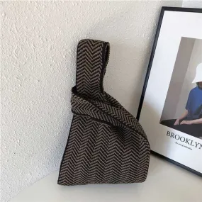 Chevron Japanese Knot Bag