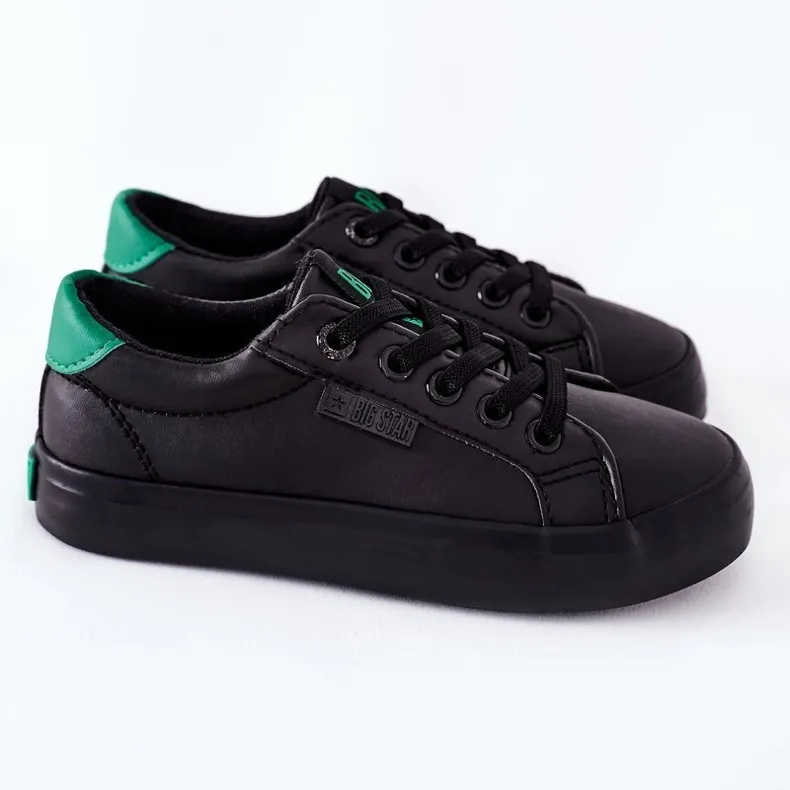 Children's Leather Sneakers Big Star DD374147 Black