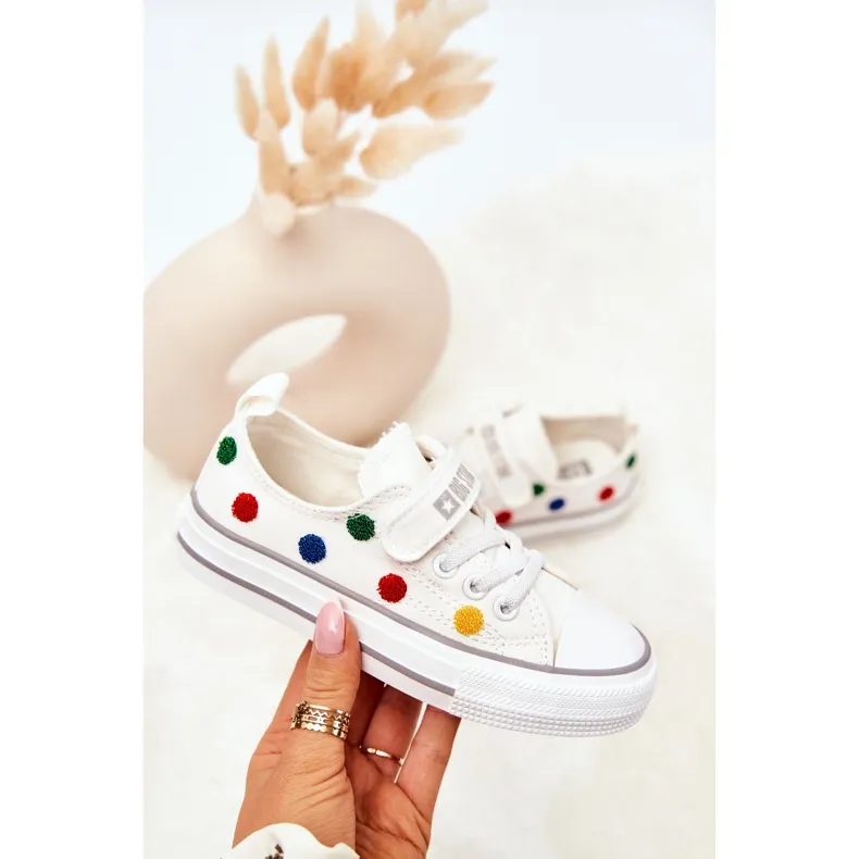 Children's Sneakers With Velcro Big Star JJ374053 White