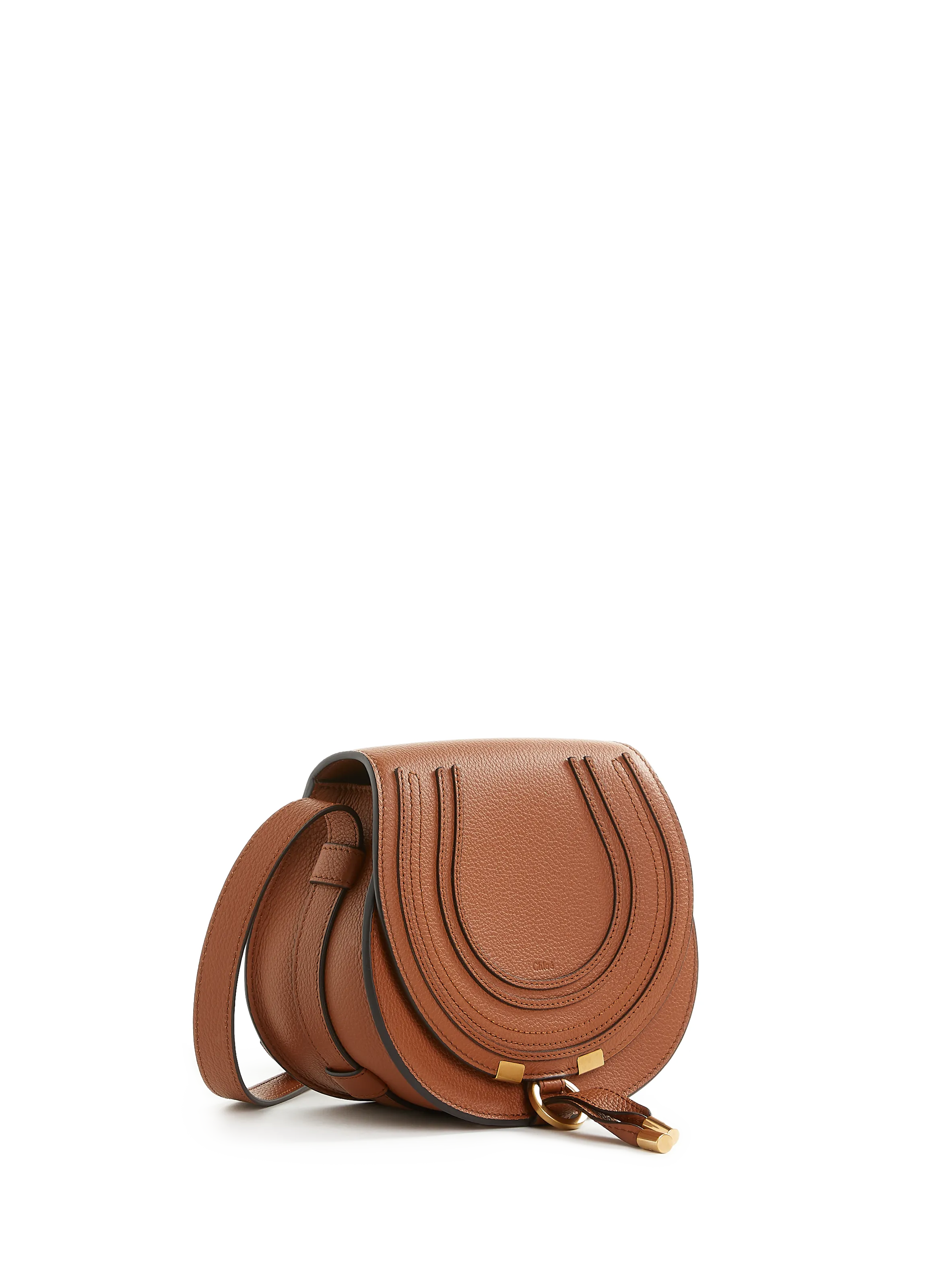 CHLOÉ  Marcie leather shoulder bag  - Brown