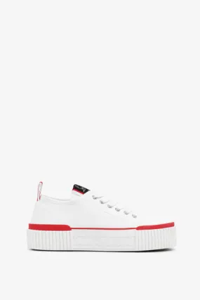 Christian Louboutin Super Pedro white canvas sneakers