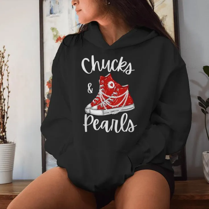 Chucks And Pearls Cute Women Women Hoodie