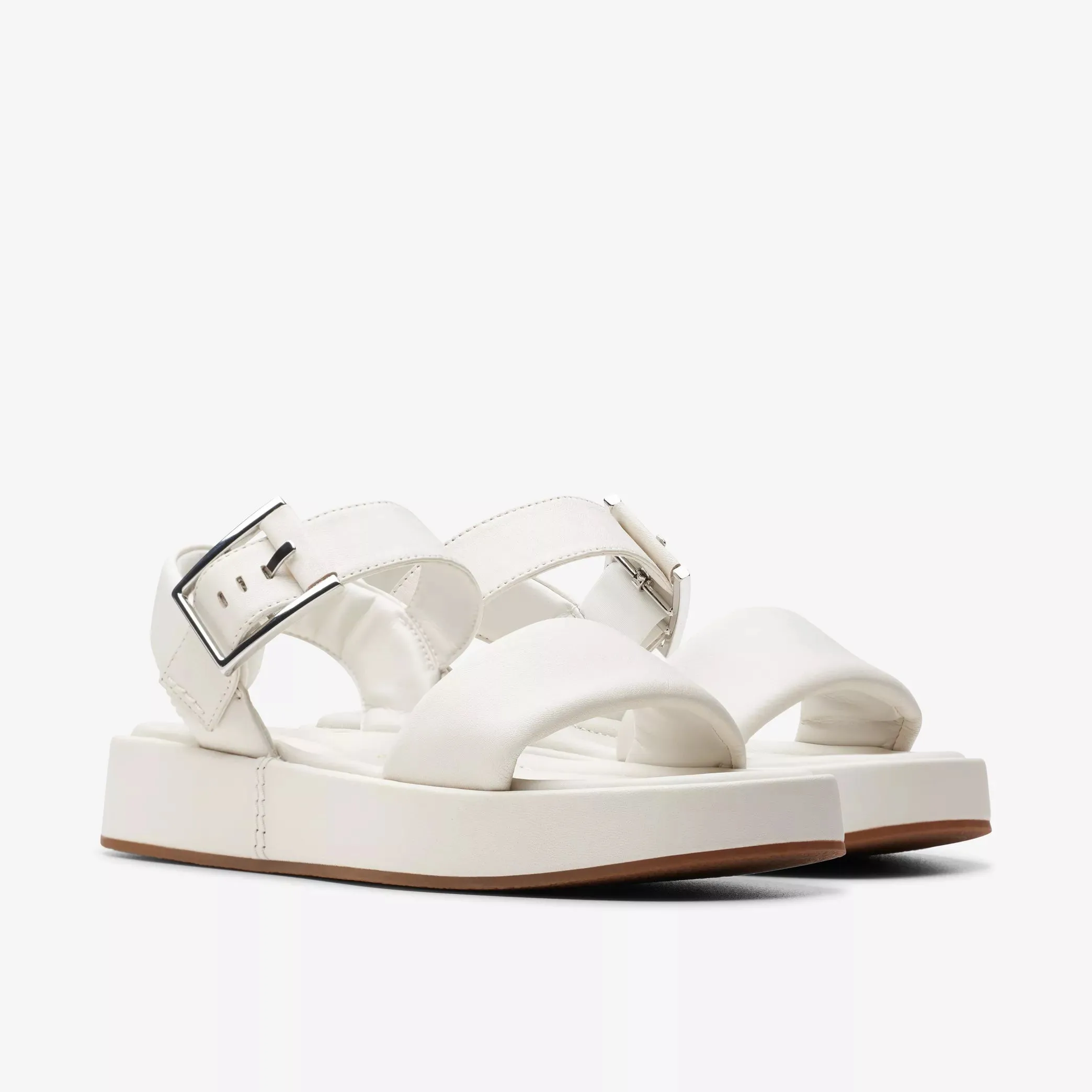 CLARKS | SANDALIAS CASUAL MUJER | ALDA STRAP OFF WHITE LEA | BLANCO