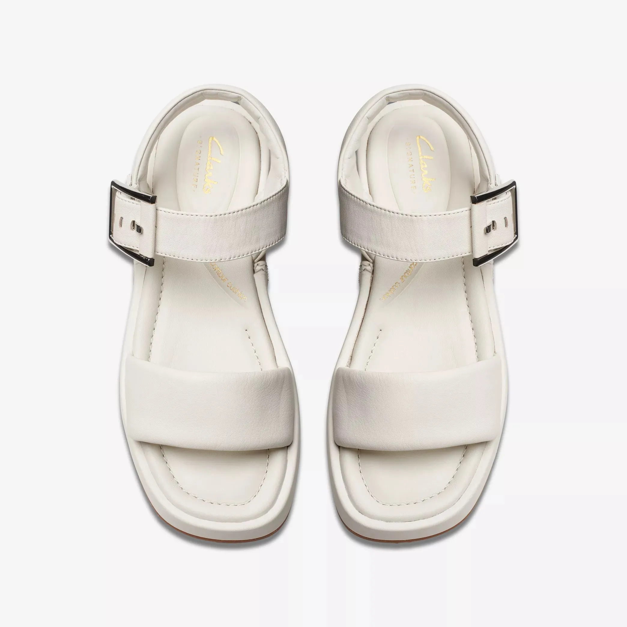 CLARKS | SANDALIAS CASUAL MUJER | ALDA STRAP OFF WHITE LEA | BLANCO