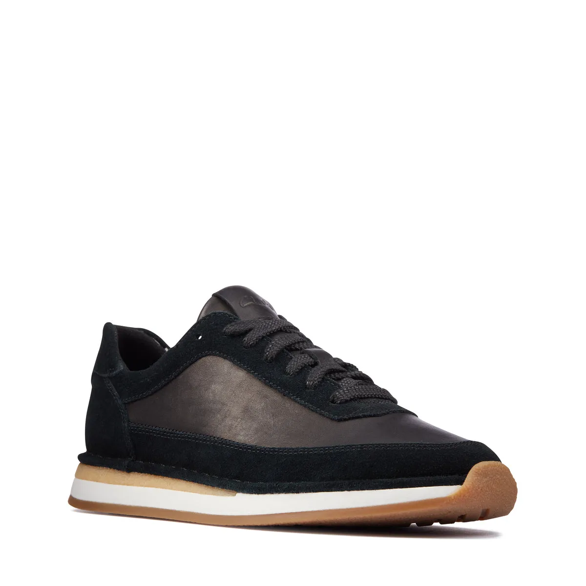 CLARKS | SNEAKERS MUJER | CRAFTRUN LACE BLACK COMBI SUEDE | NEGRO