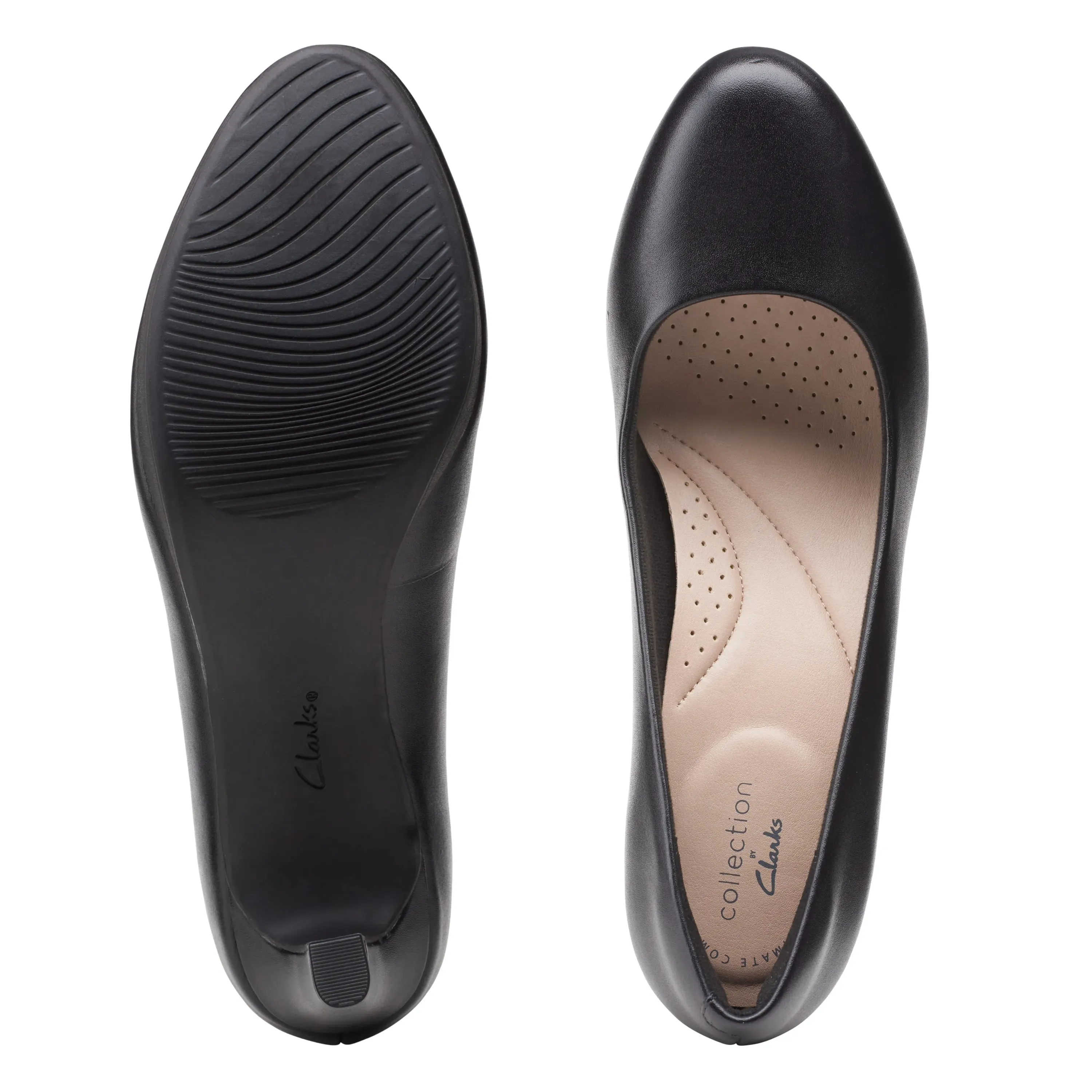 CLARKS | ZAPATOS DE TACN MUJER | AMBYR JOY BLACK LEATHER | NEGRO