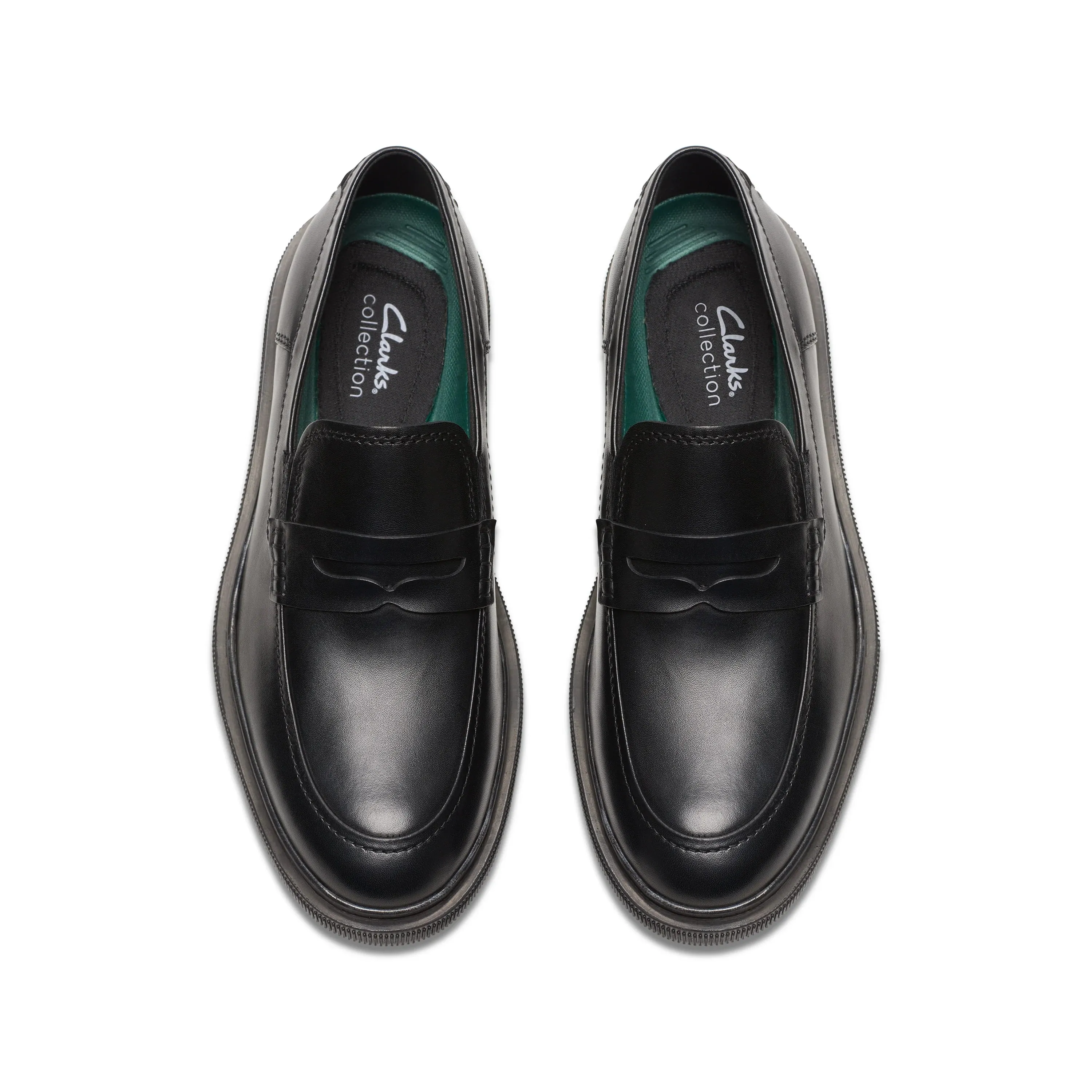 CLARKS | ZAPATOS DE VESTIR HOMBRE | BURCHILL PENNY BLACK LEATHER | NEGRO