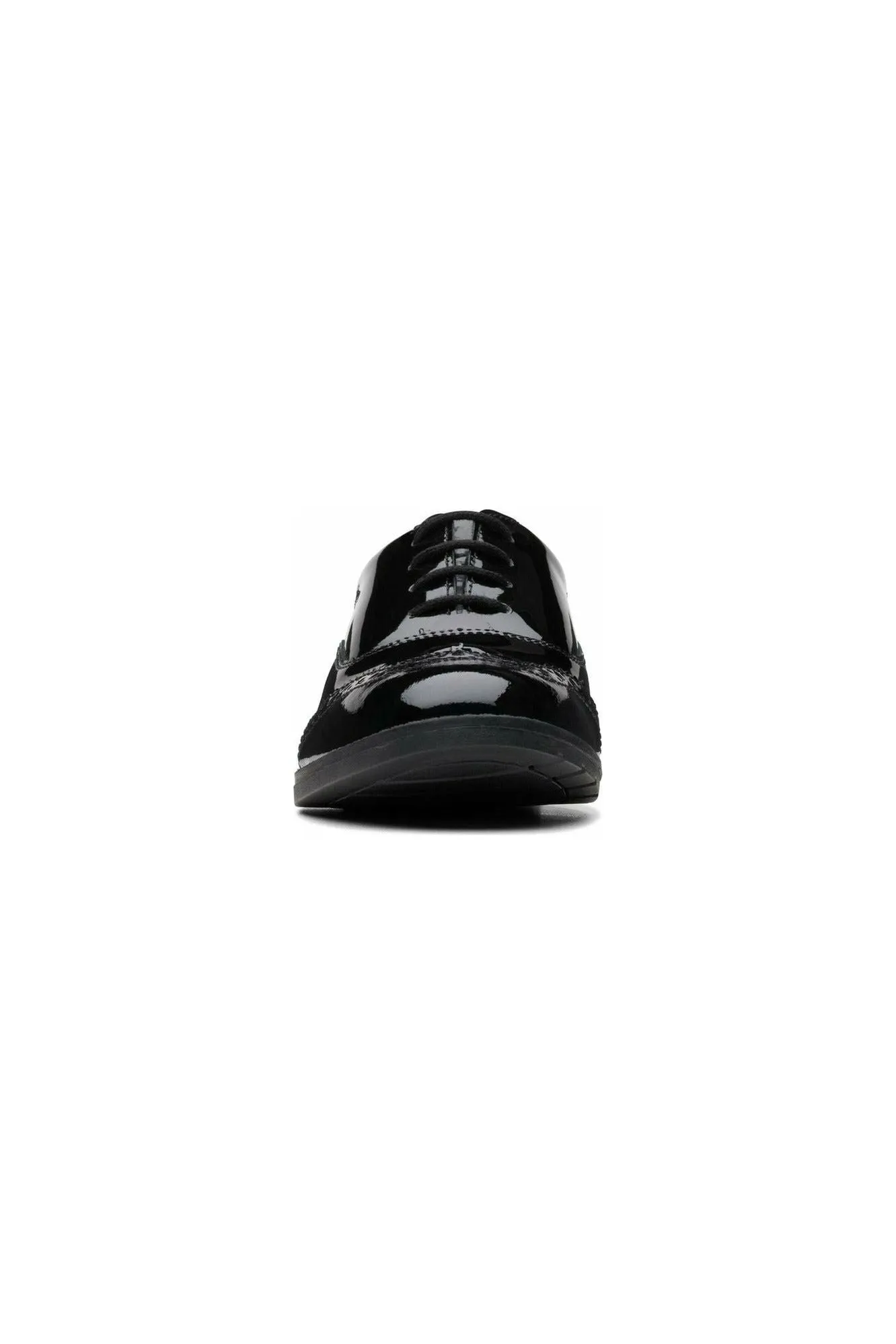 Clarks Aubrie Tap Youth black patent