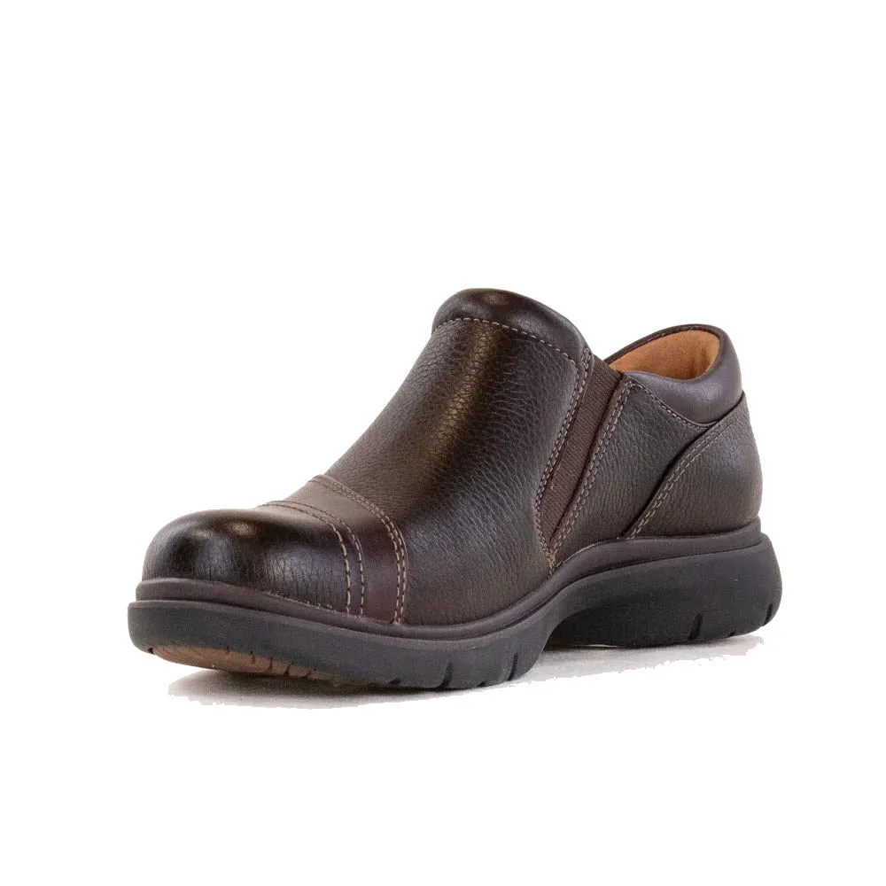 CLARKS CERTINA PURE DARK BROWN - WOMENS