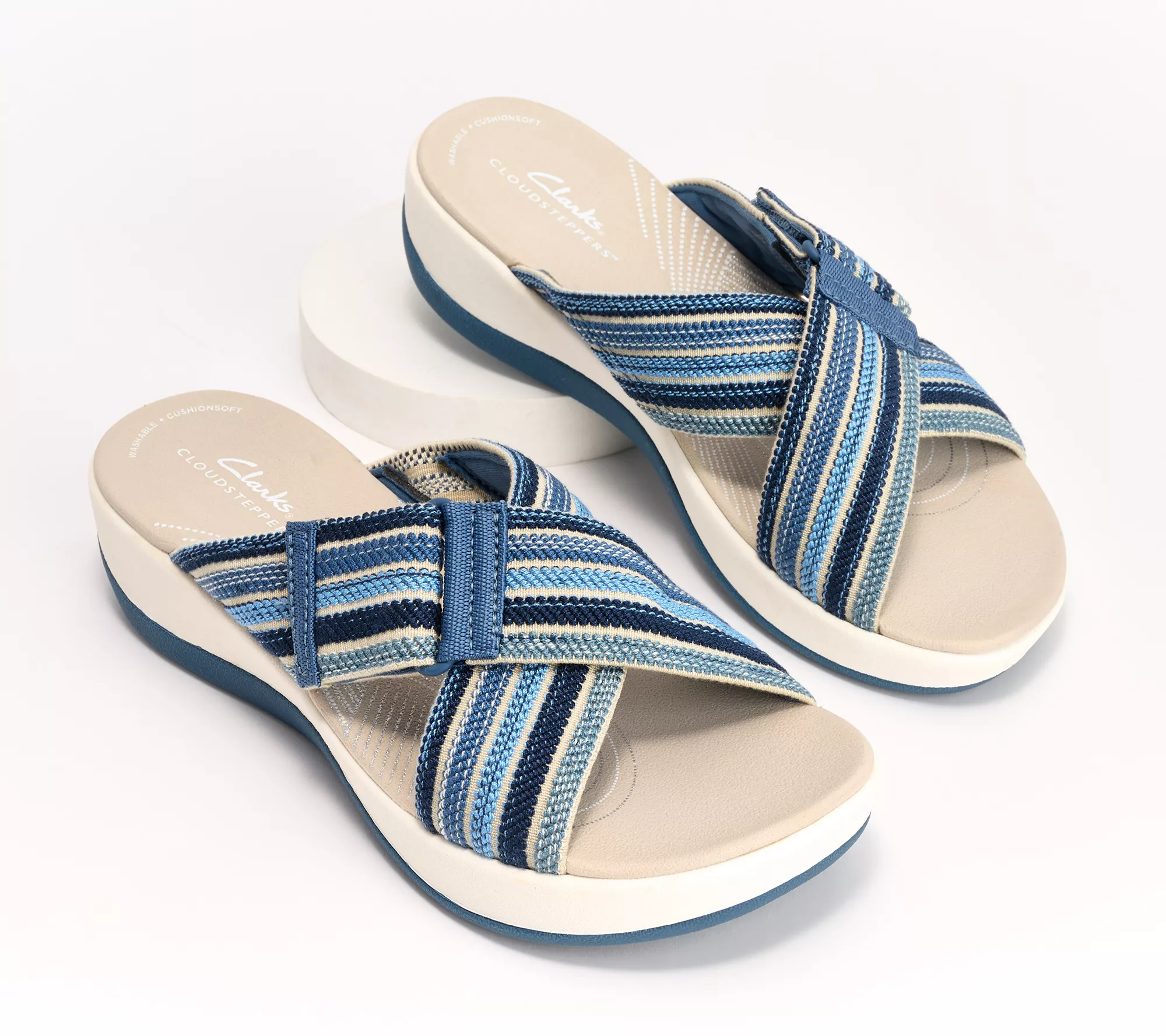 Clarks Cloudsteppers Washable Slip-On Slides - Arla Wave