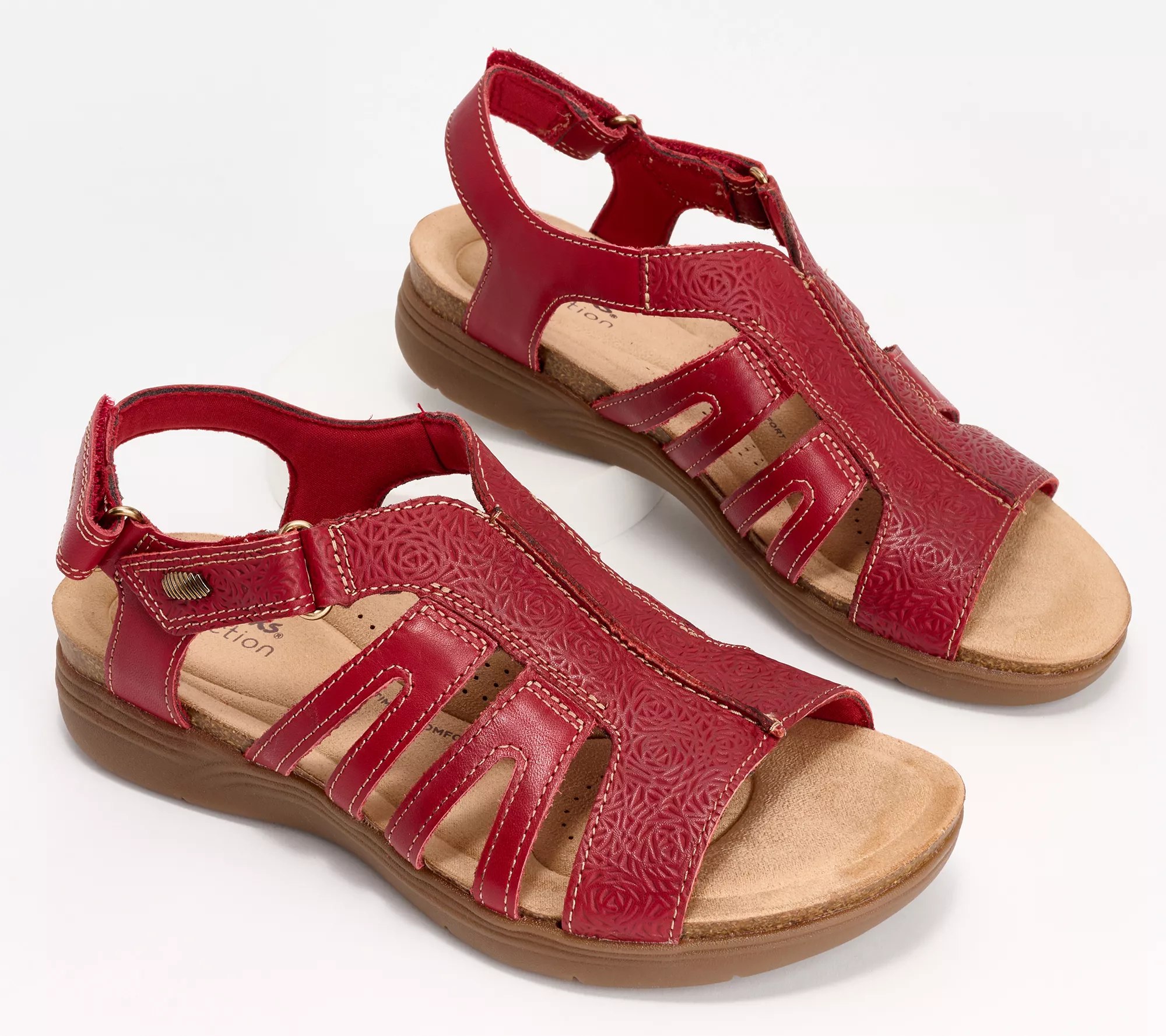 Clarks Collection Leather Back- Strap Sandal April Belle