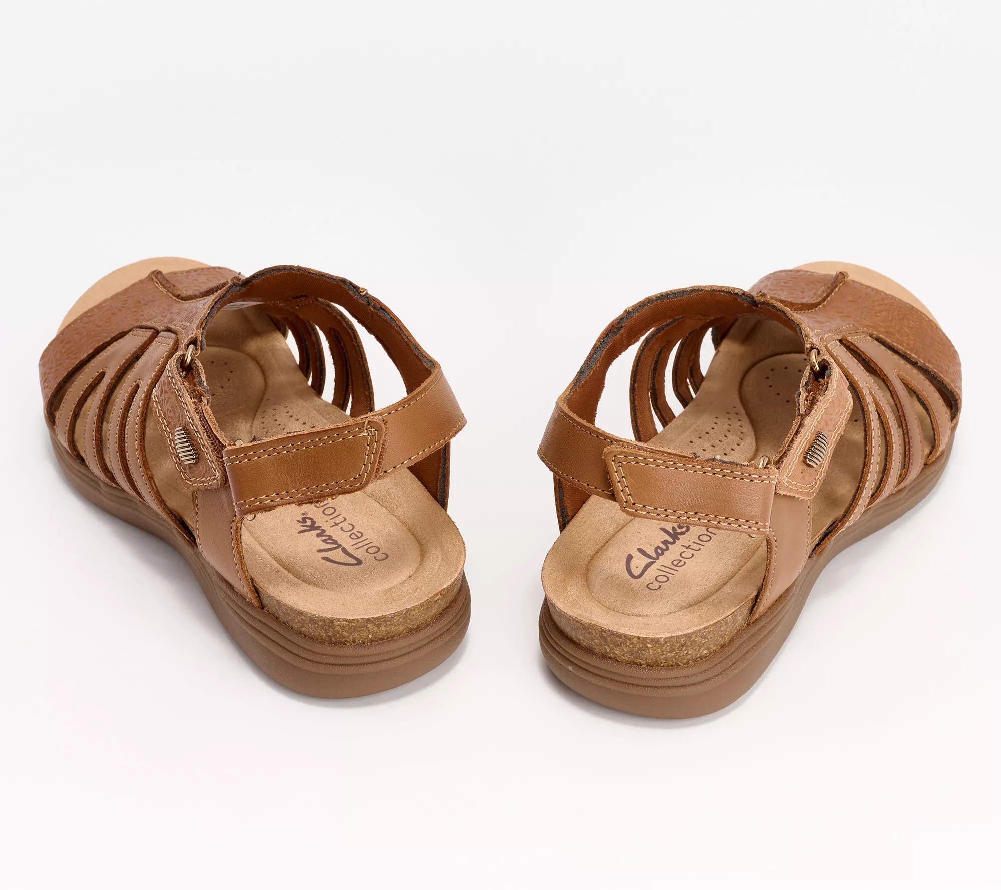 Clarks Collection Leather Back- Strap Sandal April Belle