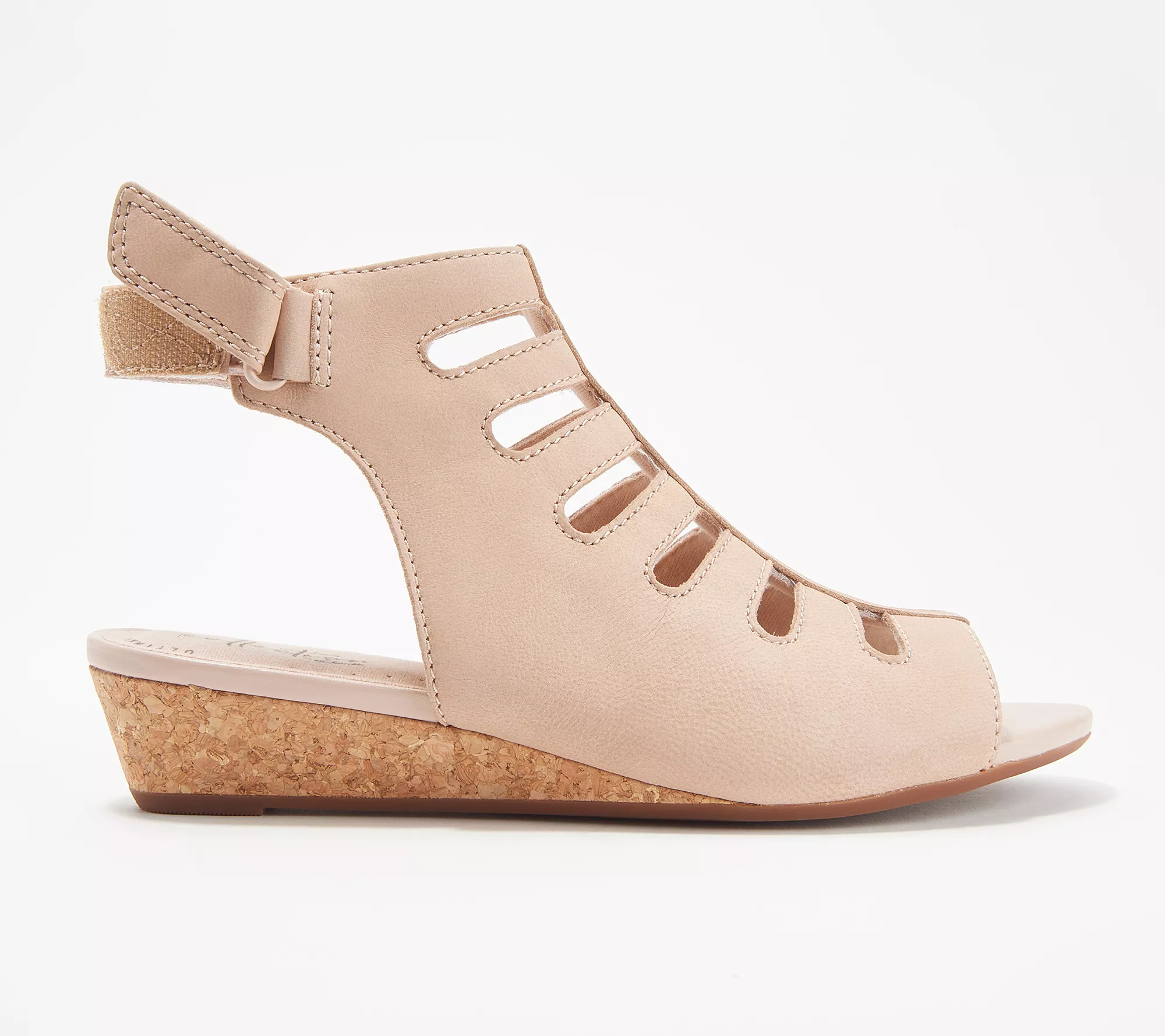 Clarks Collection Leather Cutout Wedge Sandals - Abigail Sing