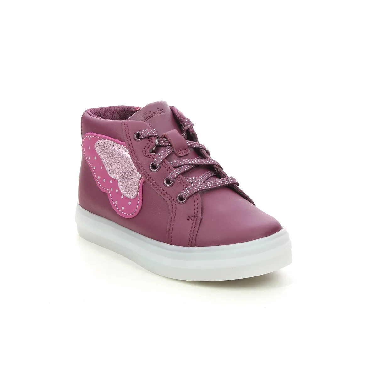 Clarks - Flare Sparky T 261619446f - F Fit (plum Leather )