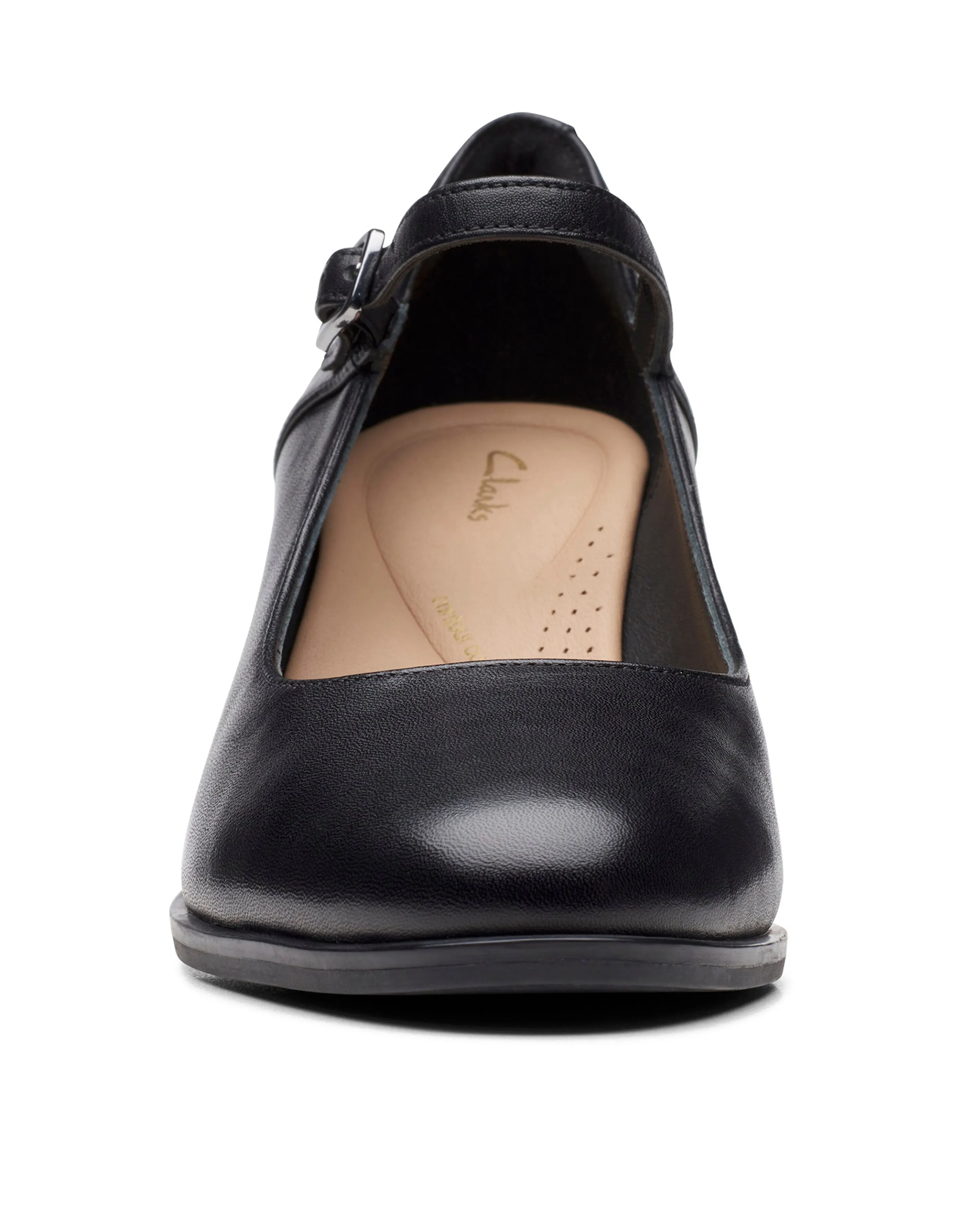 Clarks Freva55 Strap Court Shoe Wide Fit | Simply Be