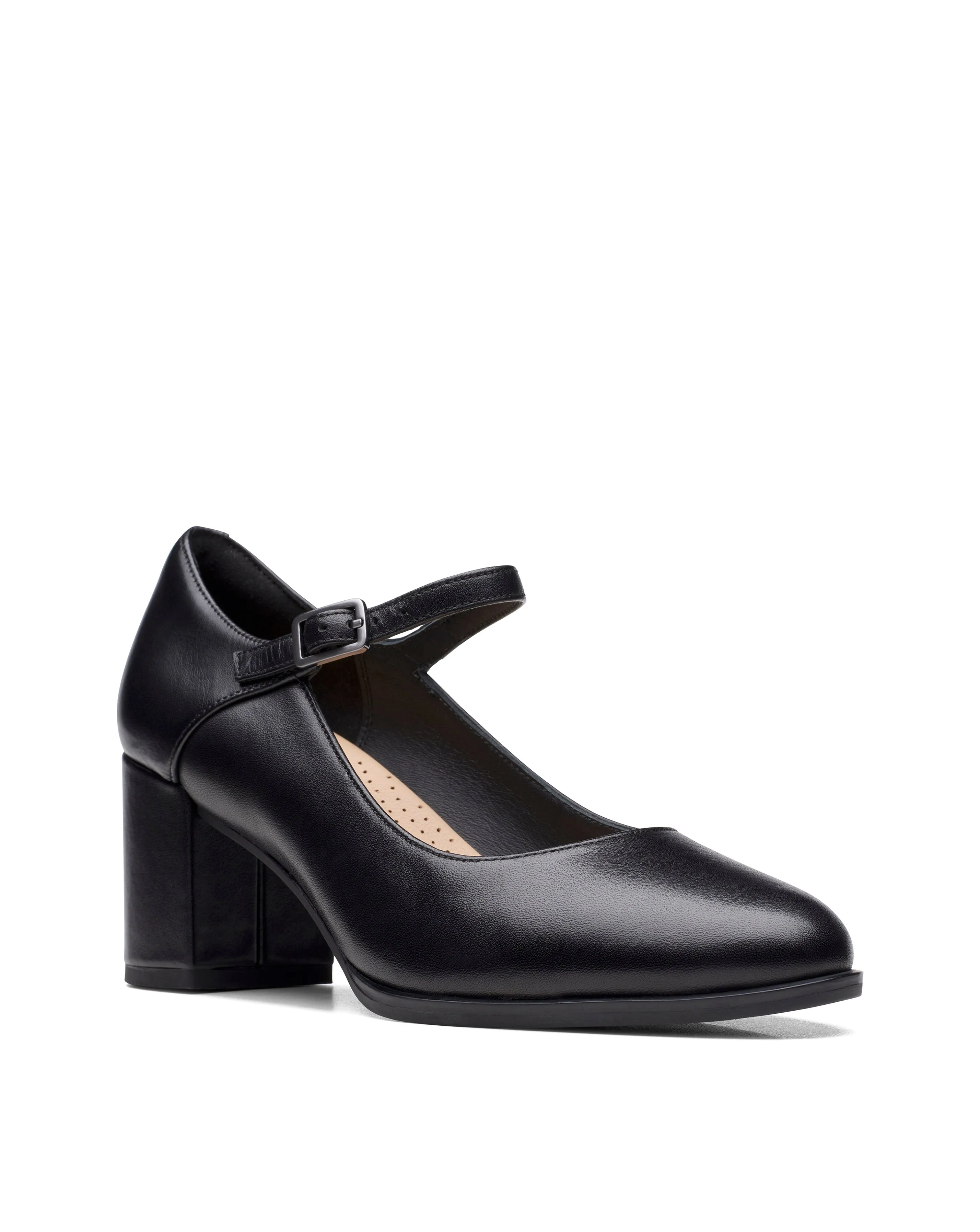 Clarks Freva55 Strap Court Shoe Wide Fit | Simply Be