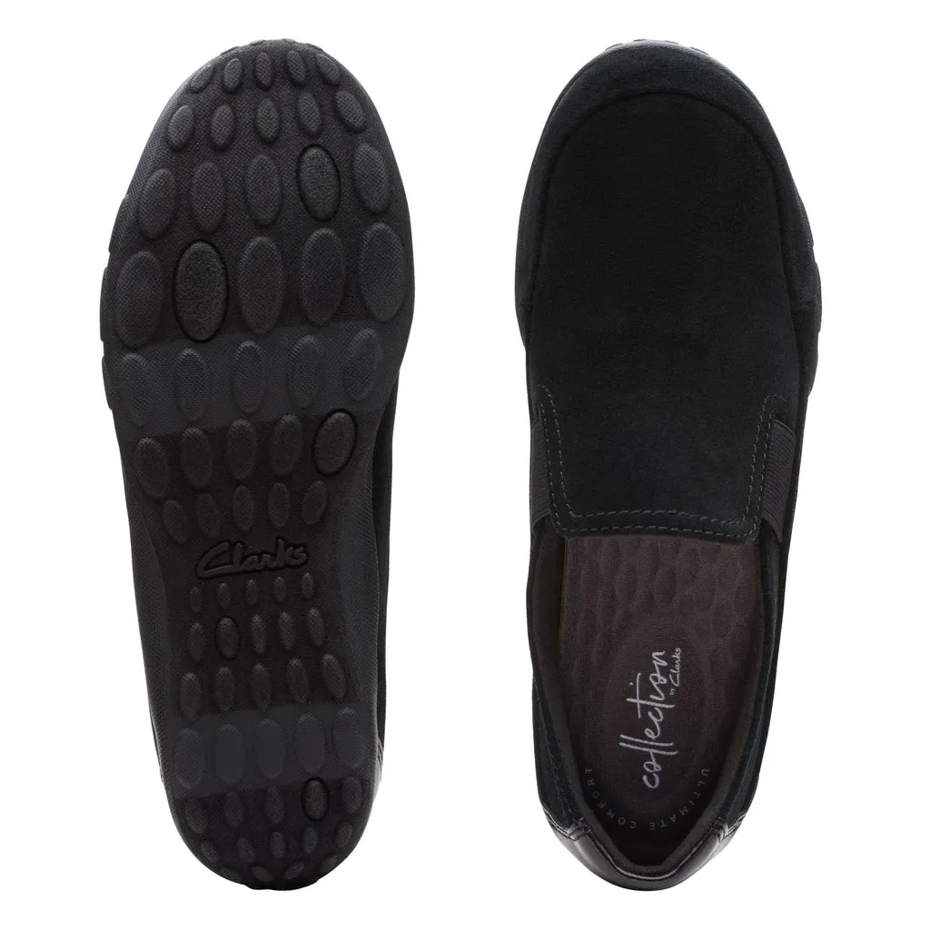 Clarks Haley Park - Black Suede