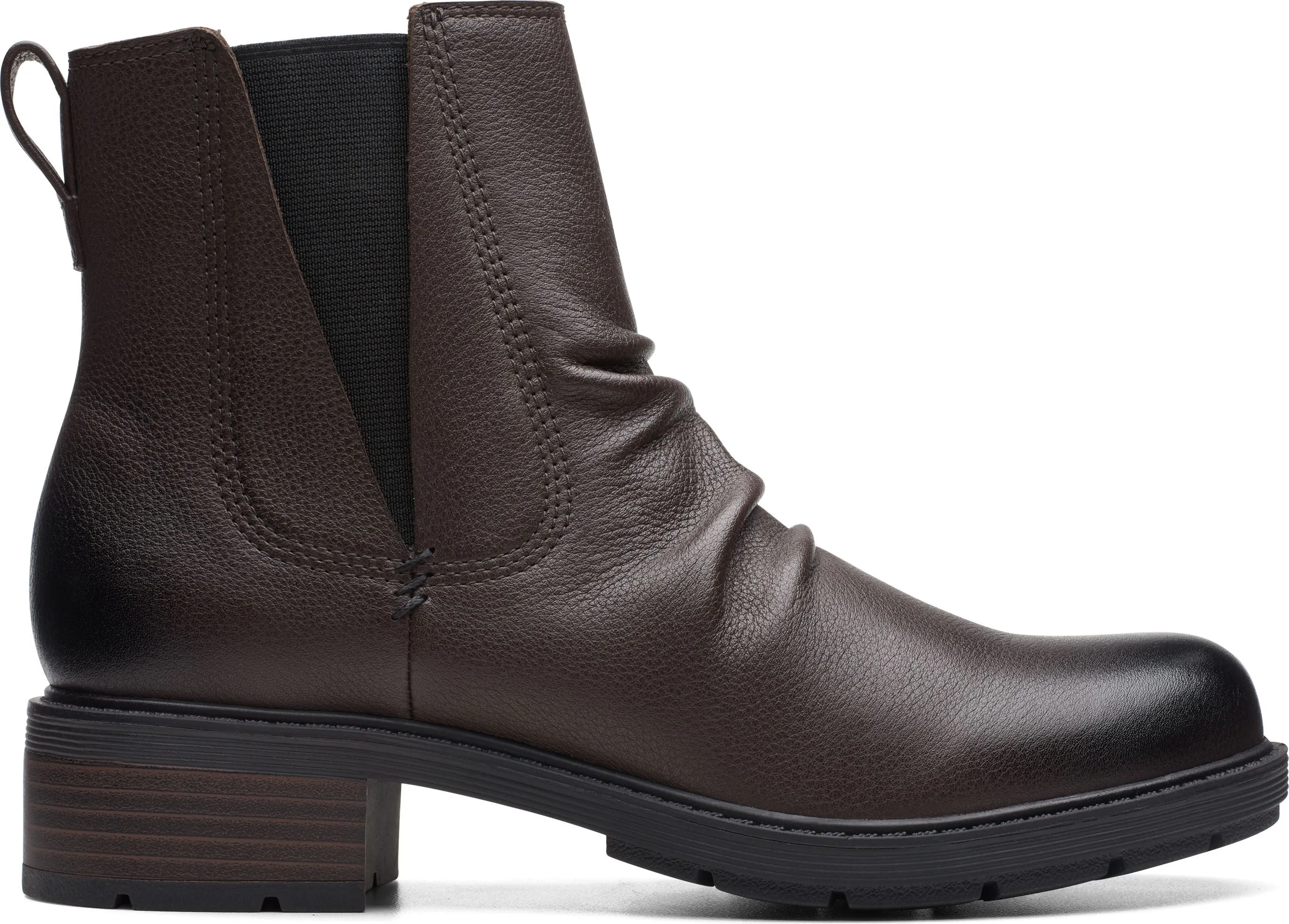 Clarks Hearth Rose Dark Brown Leather