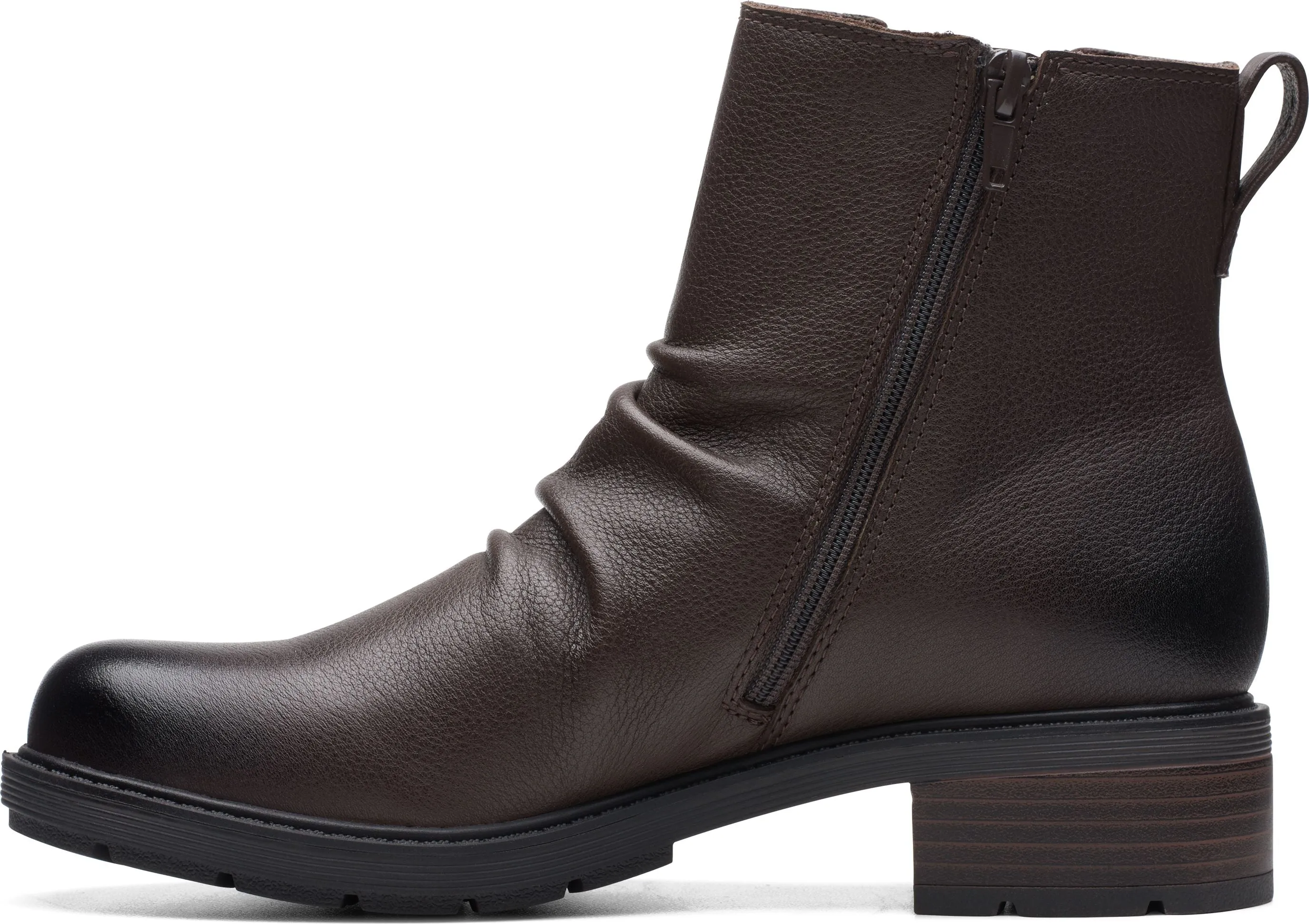 Clarks Hearth Rose Dark Brown Leather