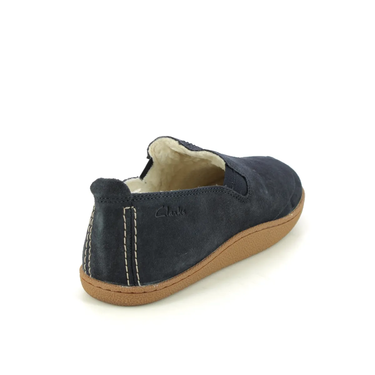 Clarks - Home Moccasin Cheer 261642487g - G Fit (navy Suede)
