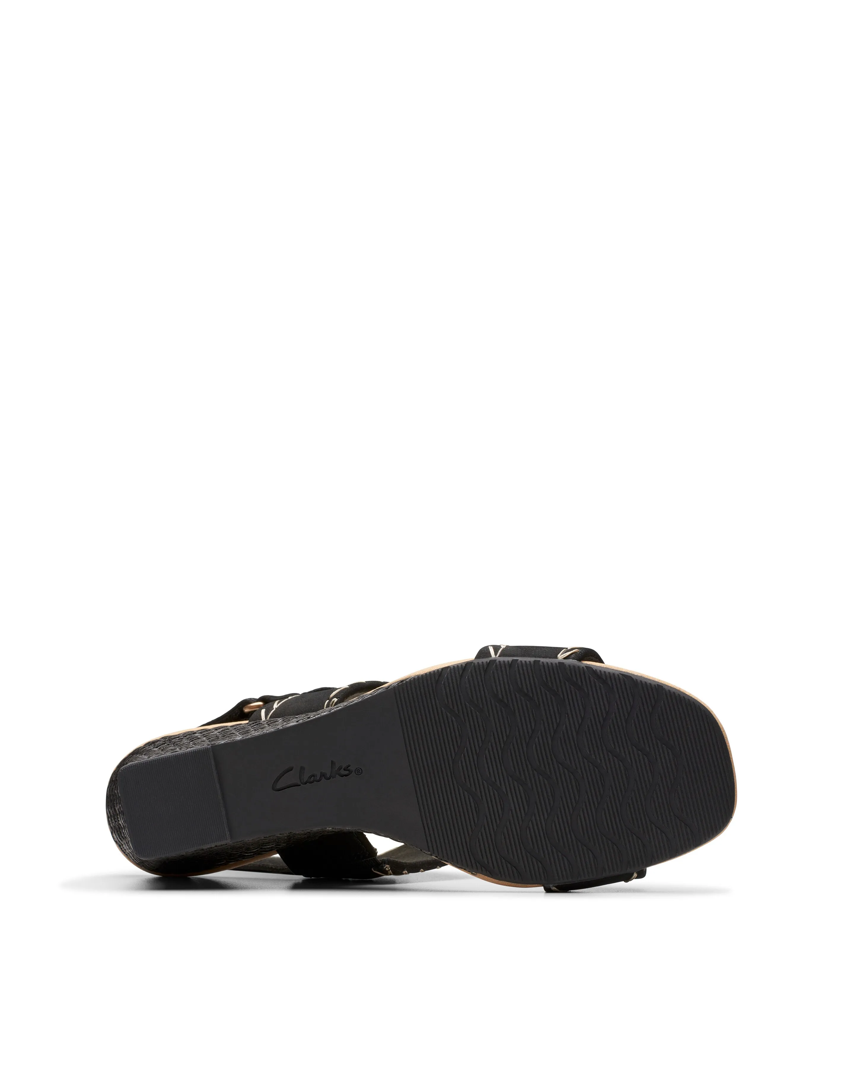 Clarks Kyarra Rose Suede Wedged Sandal Wide Fit | Simply Be
