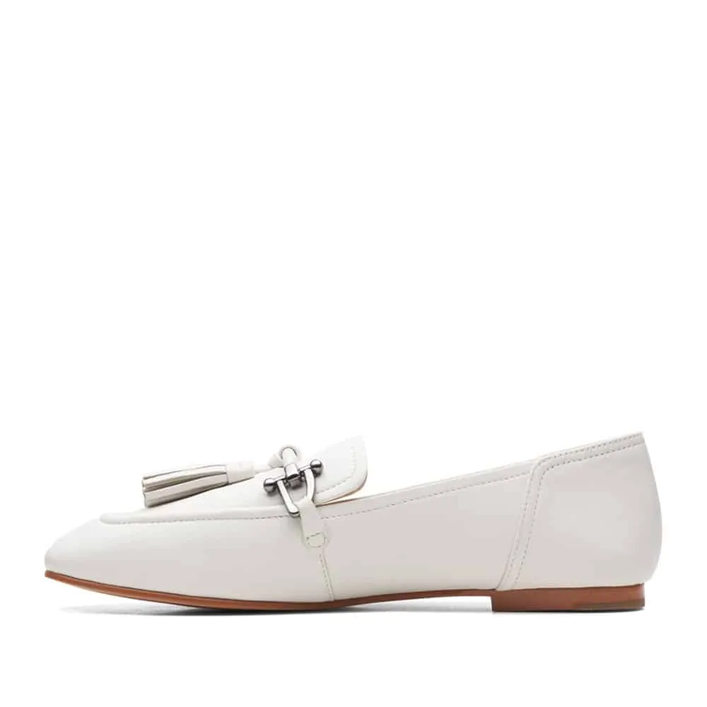 Clarks Pure 2 Tassel White Leather