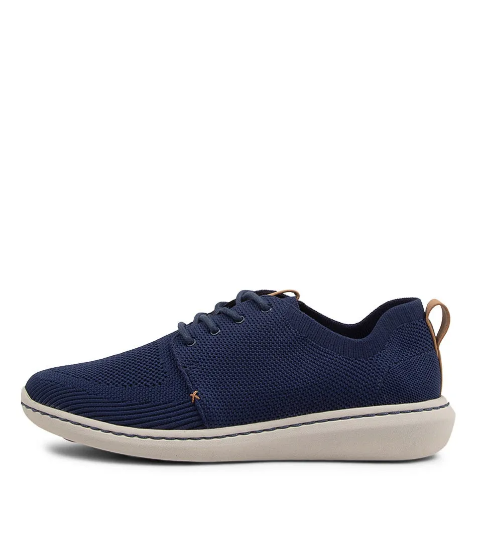 CLARKS Step Urban Mix Navy Fabric Sneakers