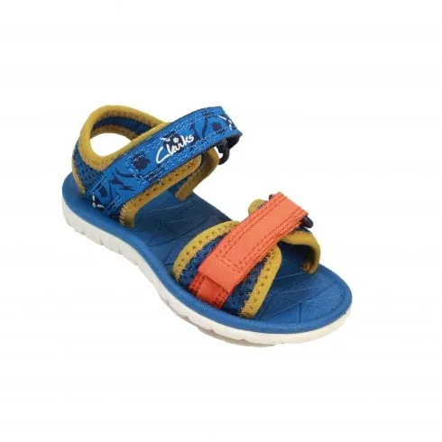 Clarks Surfing Tide Toddler | Blue | Children's Water Friendly Adjustable Sandals