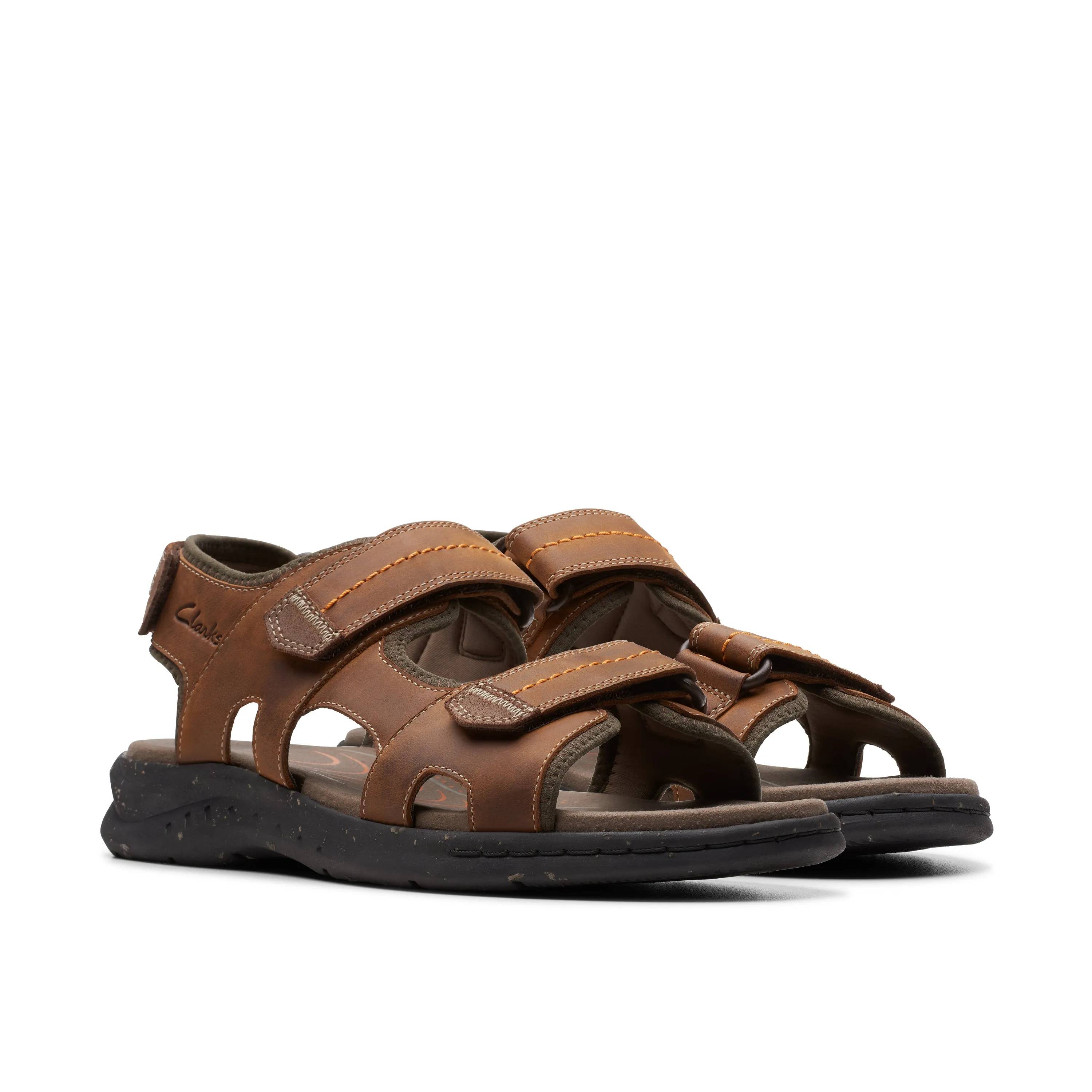 Clarks Walkford Walk Leather Light Brown