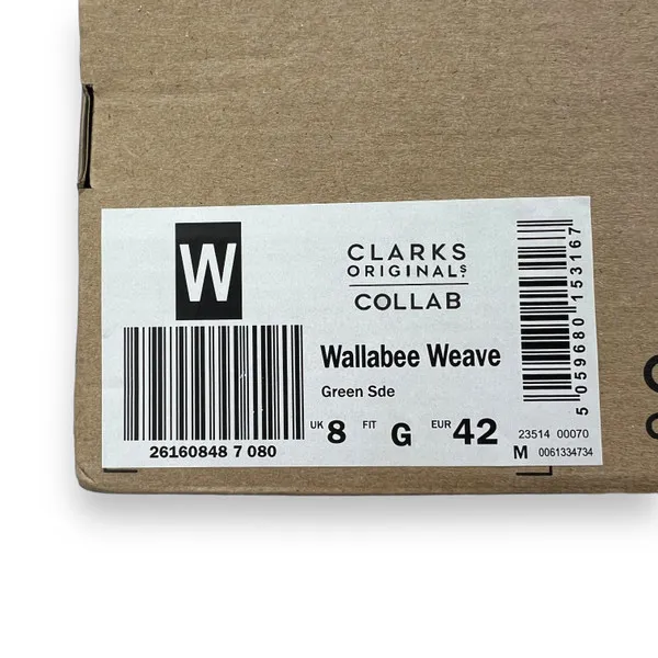 Clarks x Supreme Green Woven Wallabees 