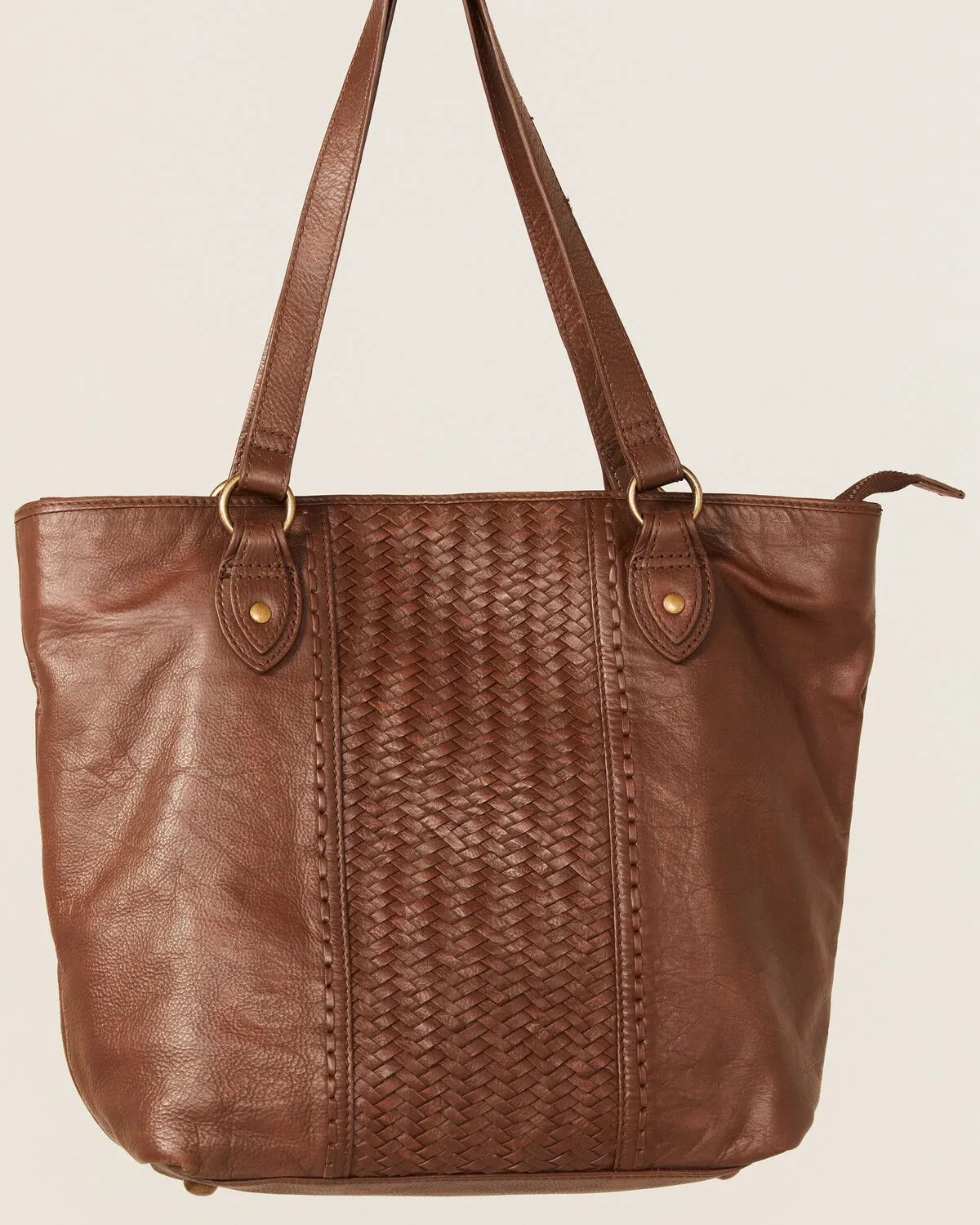 Cleo + Wolf Women's Basketweave Leather Tote
