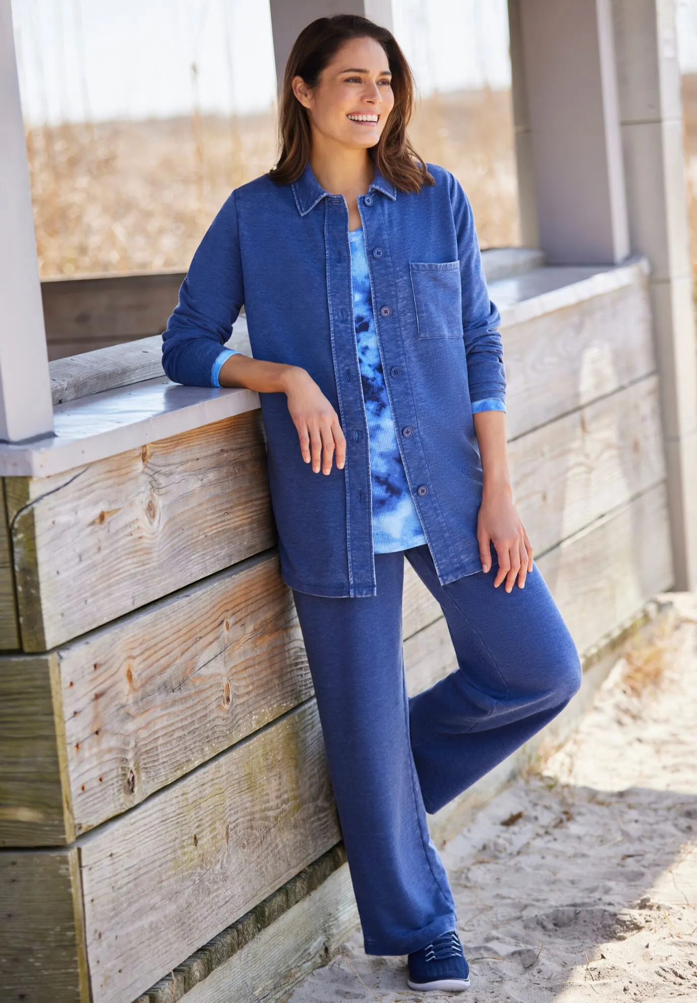Cloud Bliss Button Front Tunic