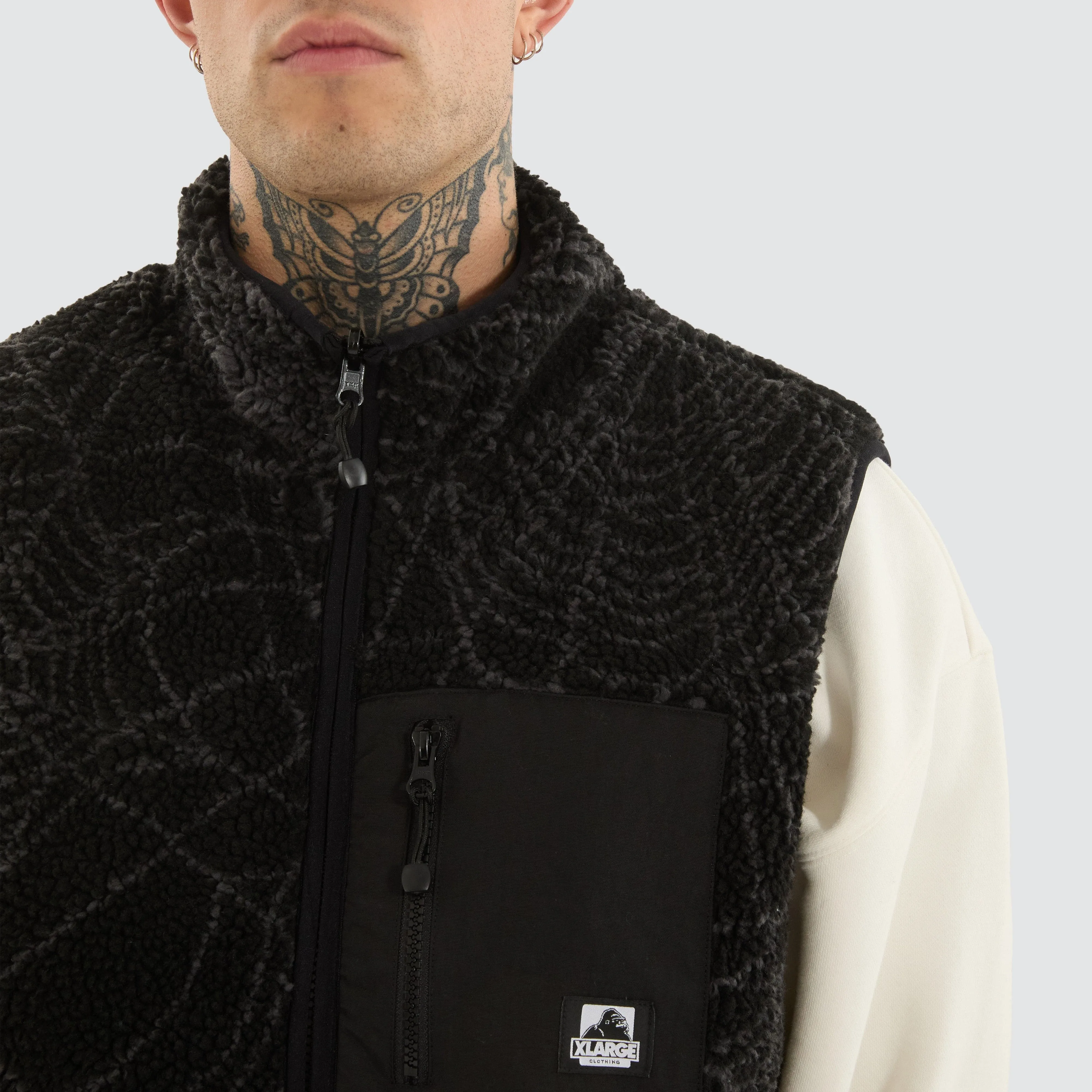 Cobweb Reversible Vest Black