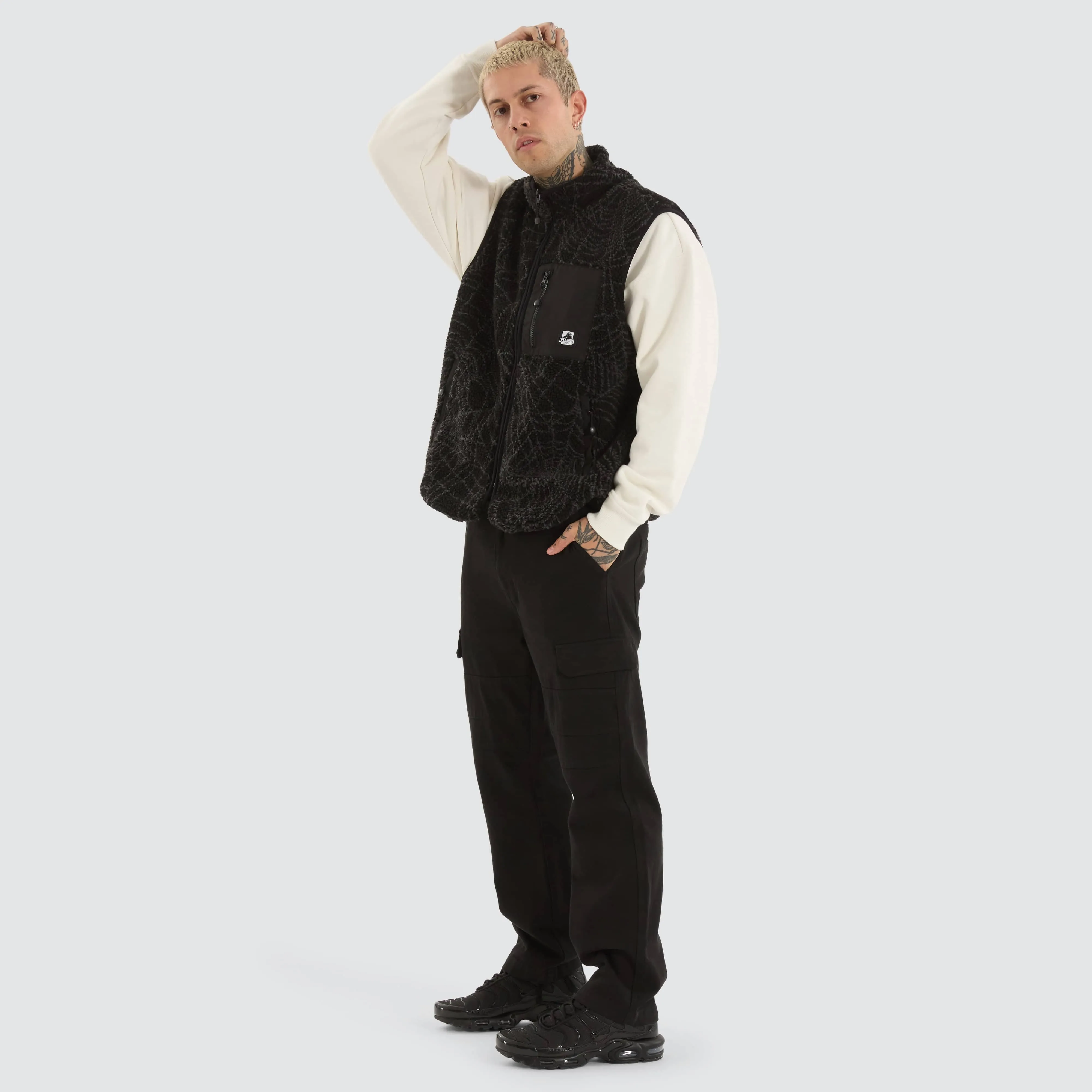 Cobweb Reversible Vest Black