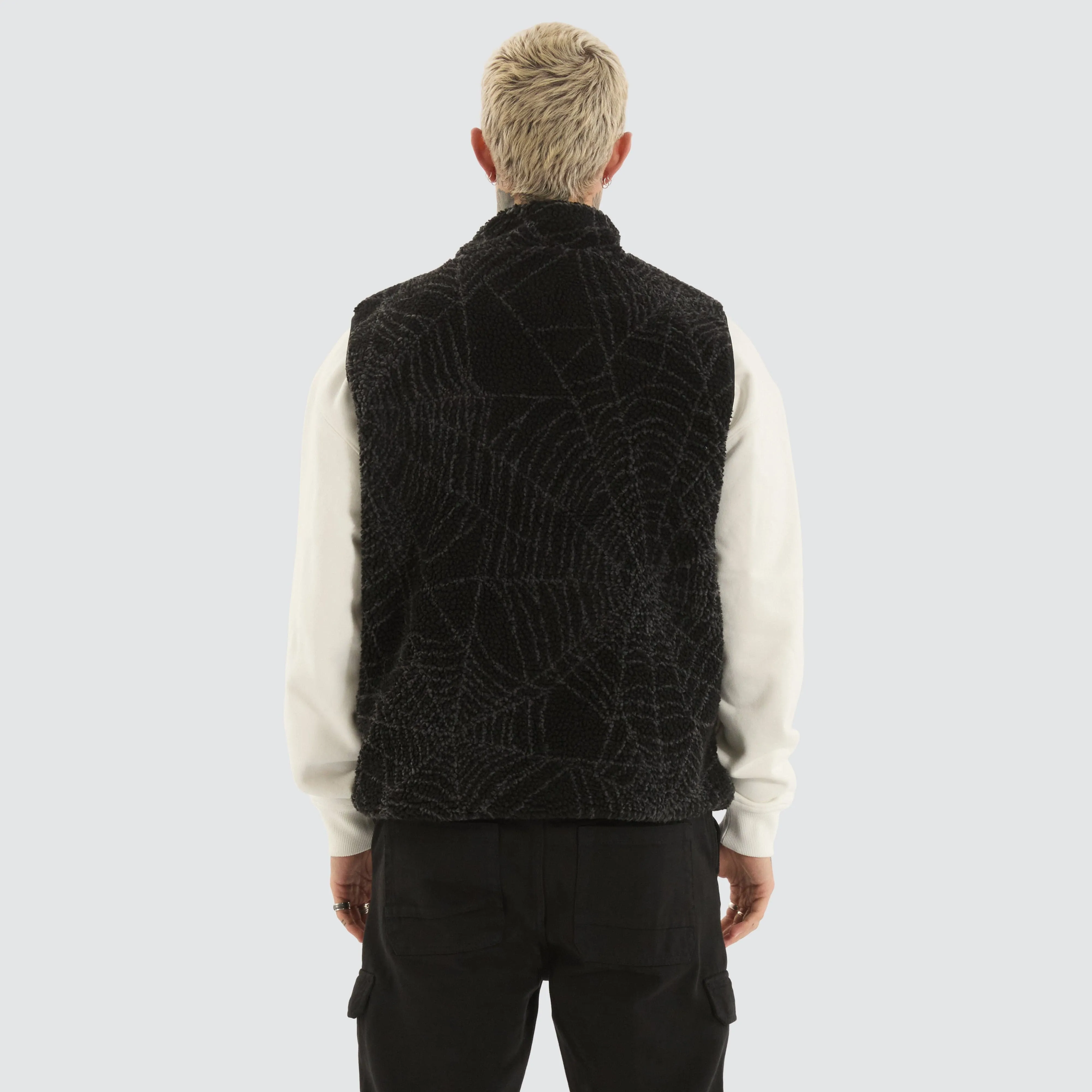 Cobweb Reversible Vest Black