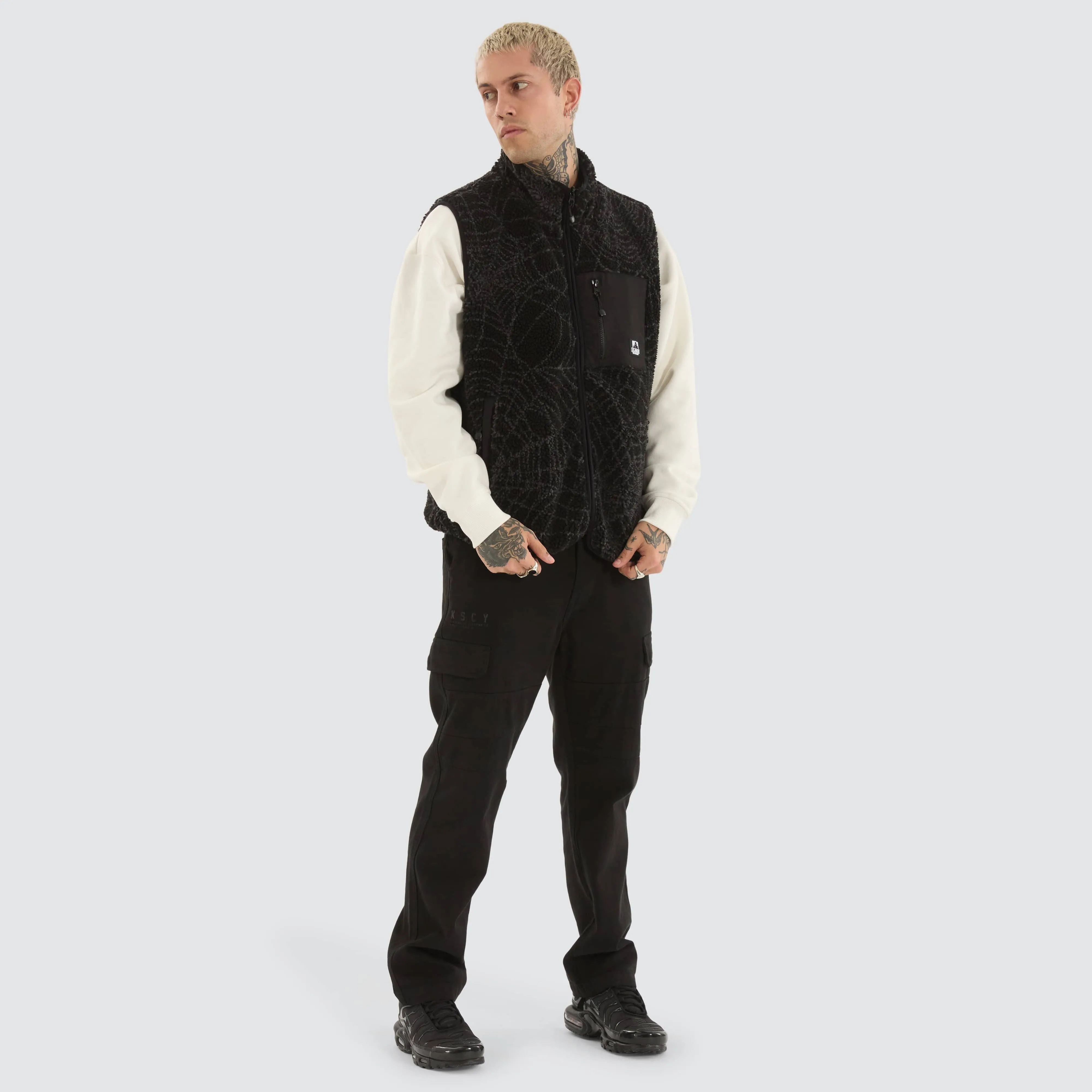 Cobweb Reversible Vest Black