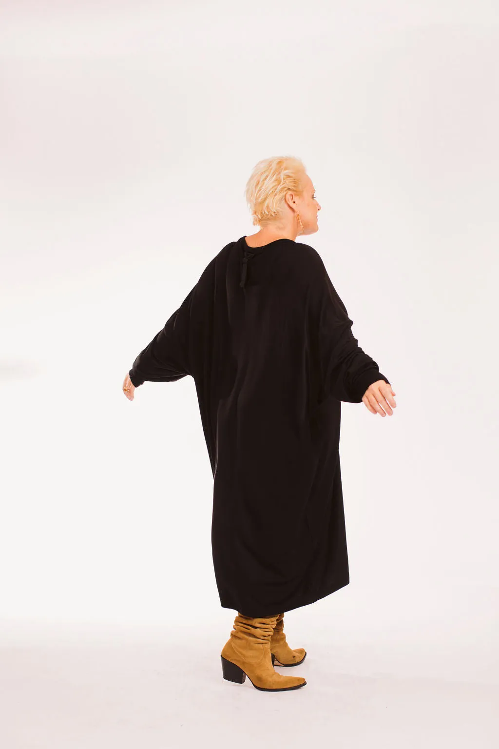 Cocoon Black Dress