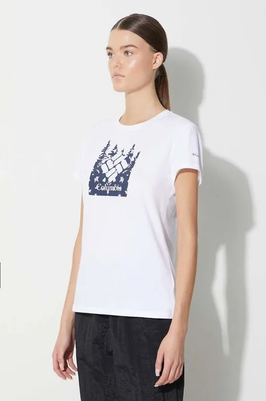 Columbia sports t-shirt Sun Trek white color
