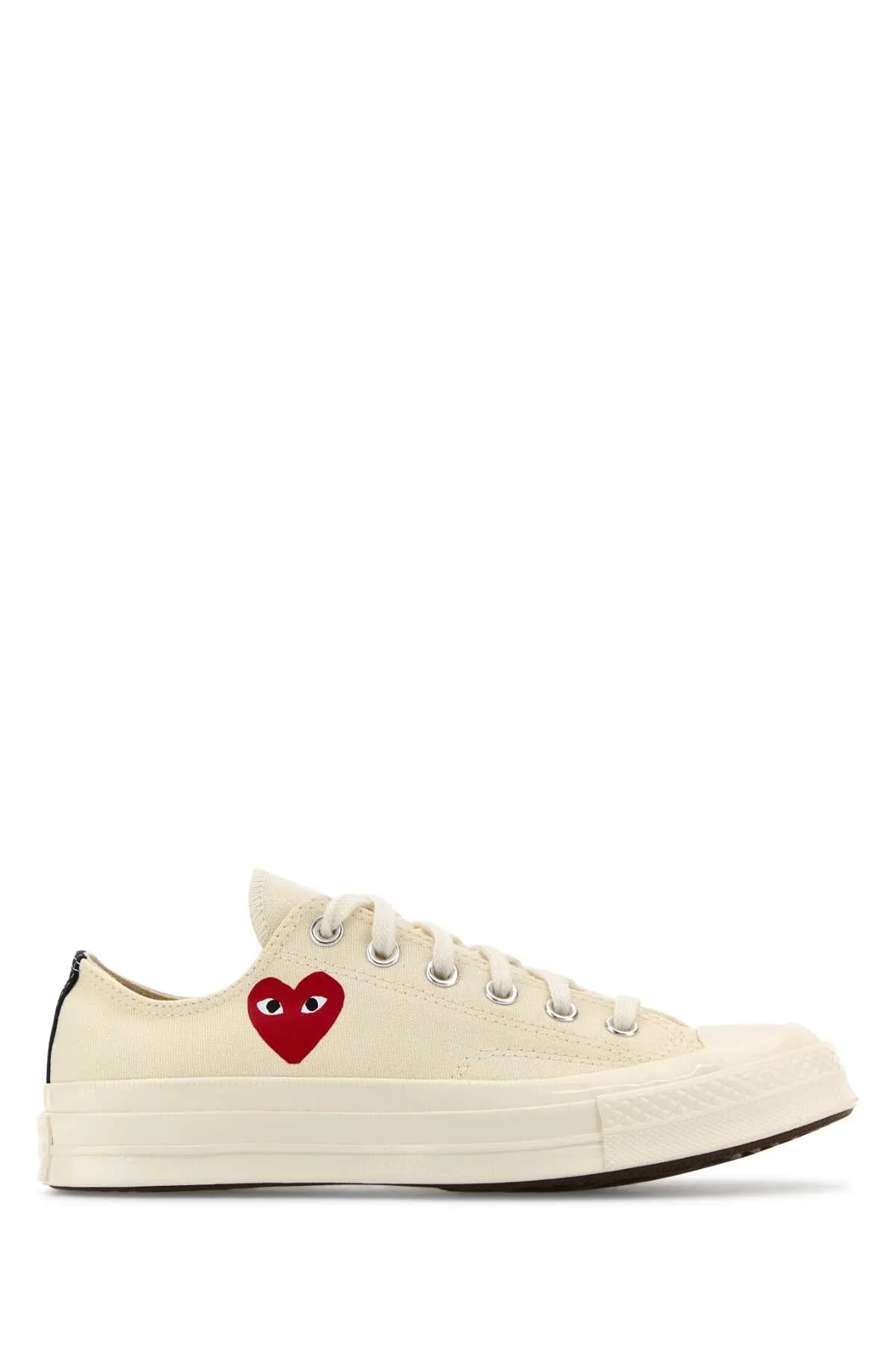 Comme Des Garcons Play Ivory Canvas Comme Des Gar§Ons X Converse Sneakers